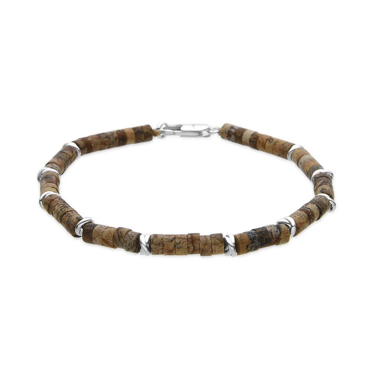 Pulsera Silbi acabado plata - Silbi MARRON