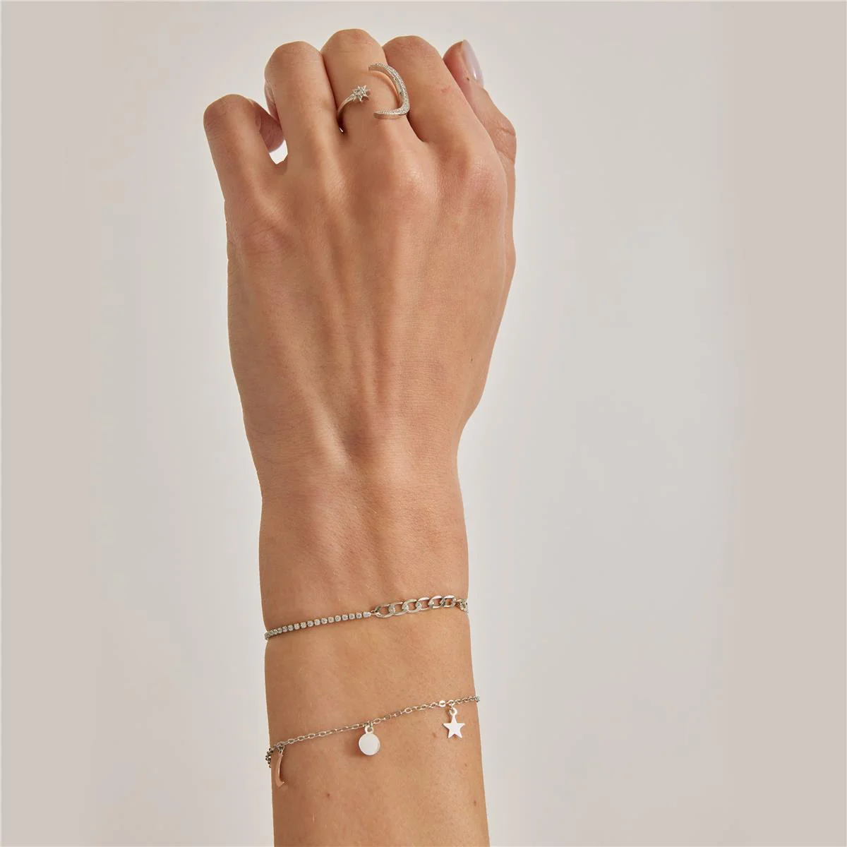 Pulsera Siraht acabado en rodio - Siraht GRIS - Image 2