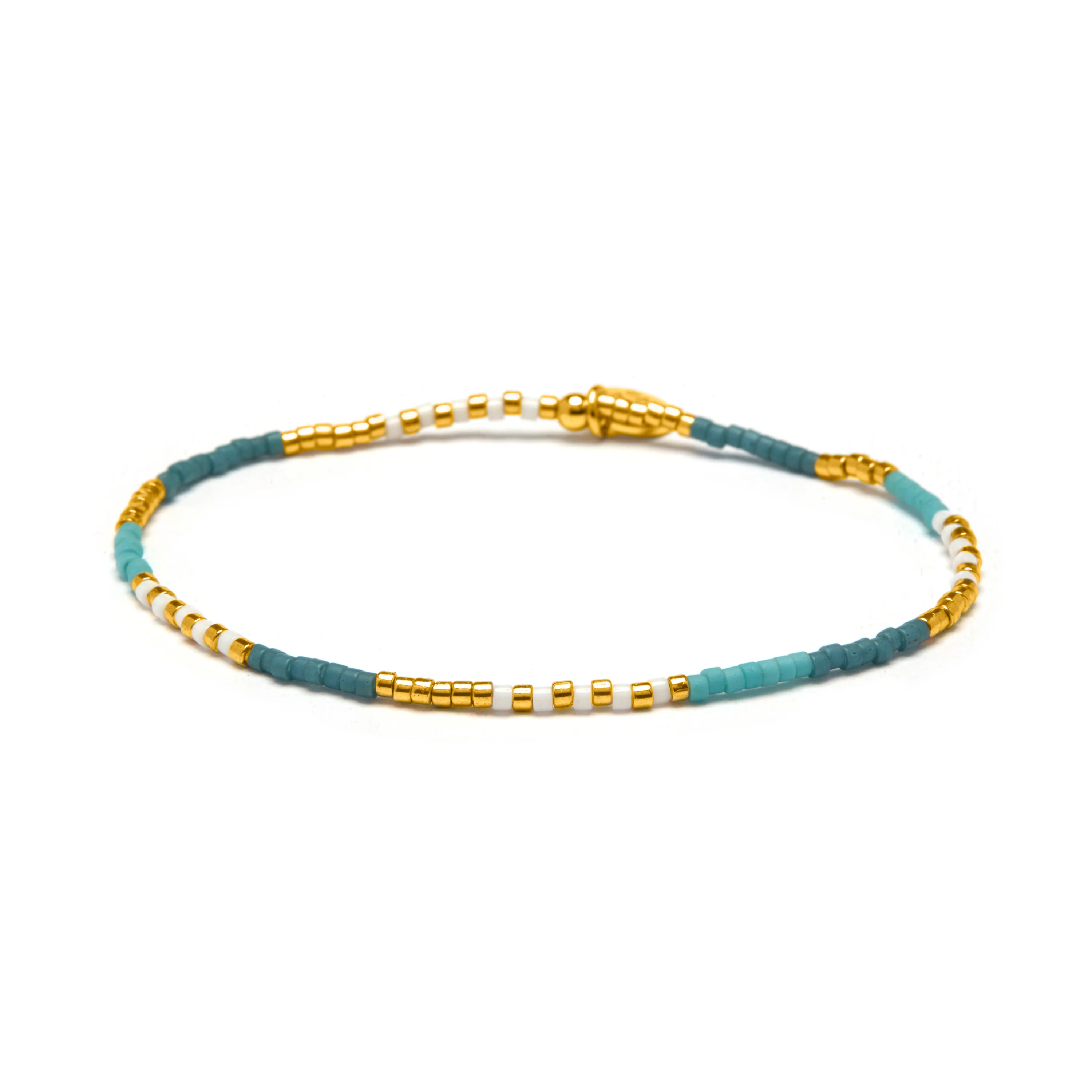 Pulsera de Cristal Multicolor acabado en oro amarillo 18k - Sisak