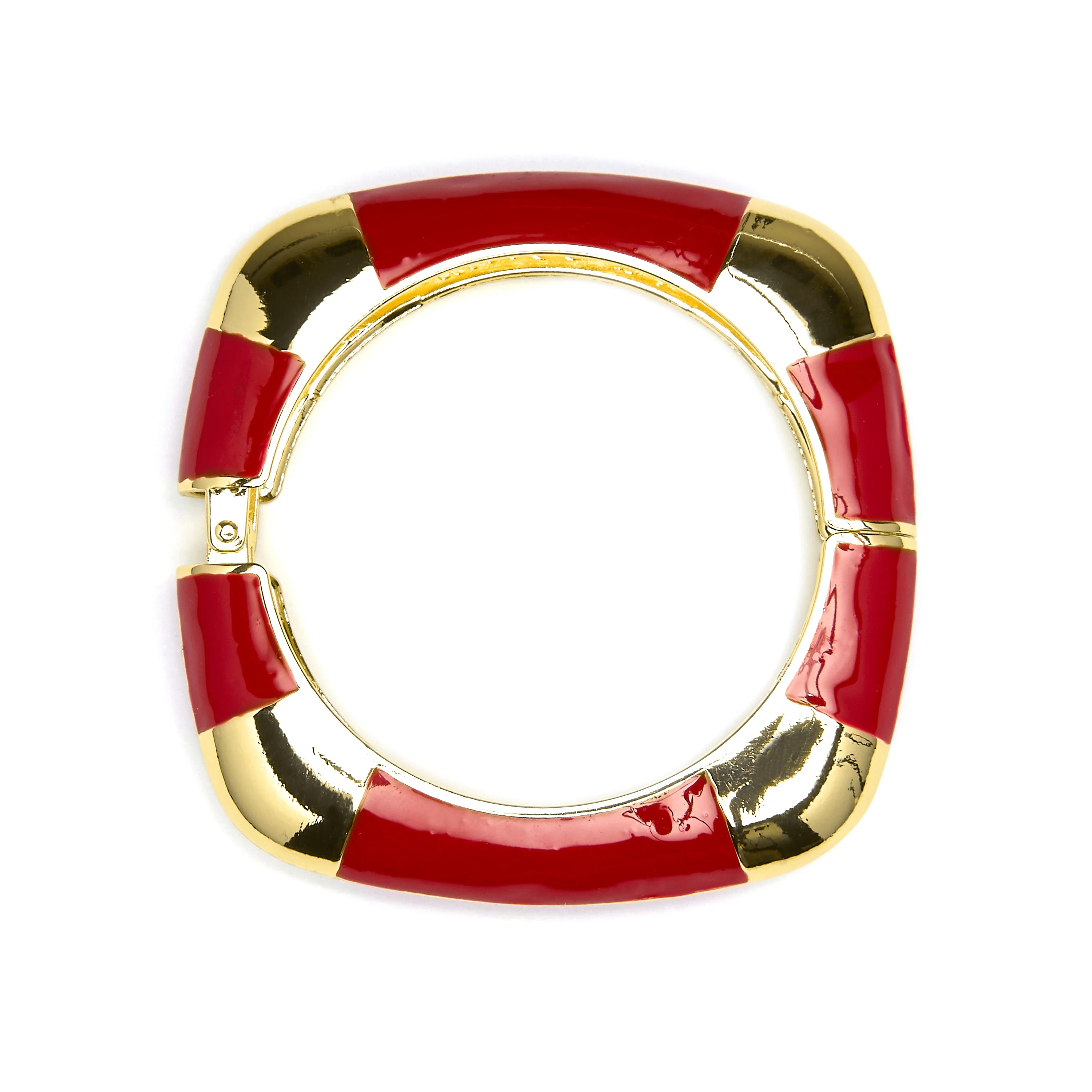 Pulsera acabado oro amarillo de 18k y Lacado Rojo - Souda - Image 3