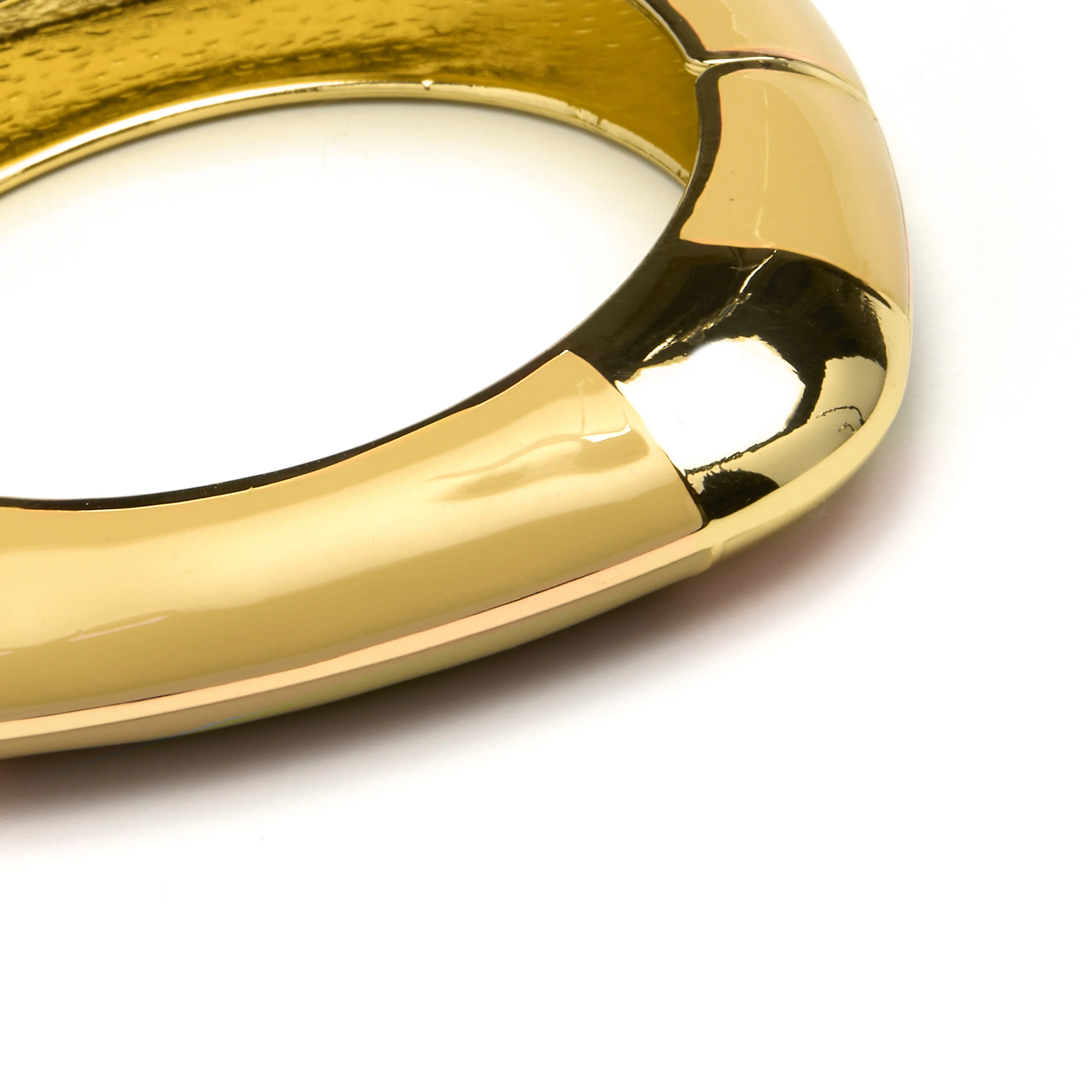 Pulsera acabado oro amarillo de 18k y Lacado Marron - Souda - Image 5