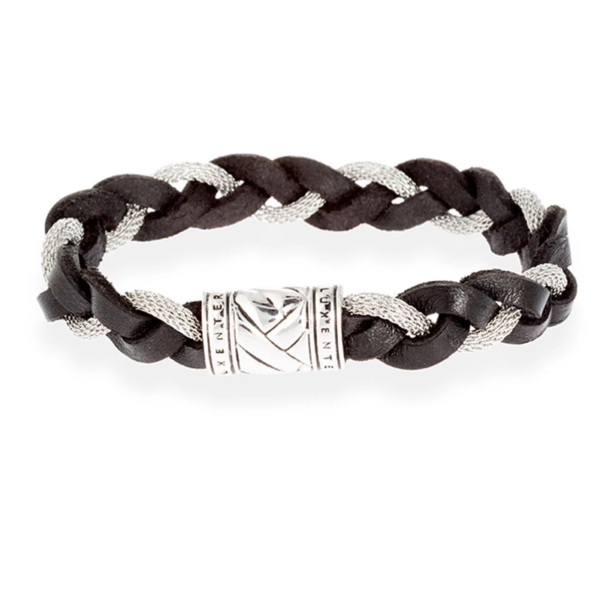 Pulsera Tachis acabado en Rodio - Tachis NEGRO