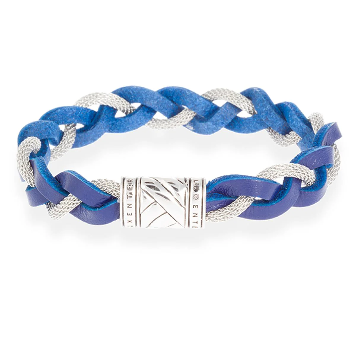 Pulsera Tachis acabado en Rodio - Tachis AZUL