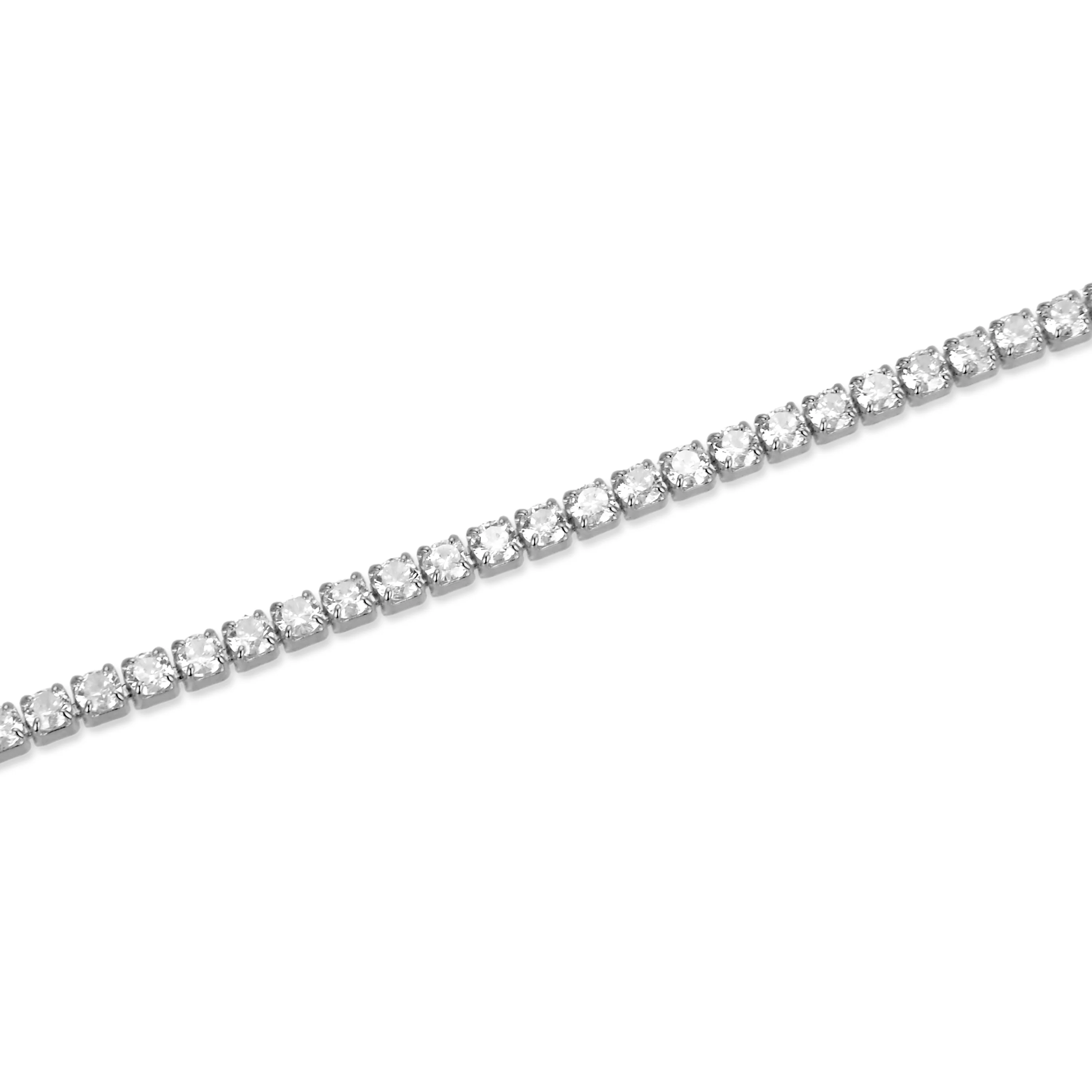 Pulsera de Plata de Ley 925 con Circonita Brillante acabada en rodio - Tahu - Image 5