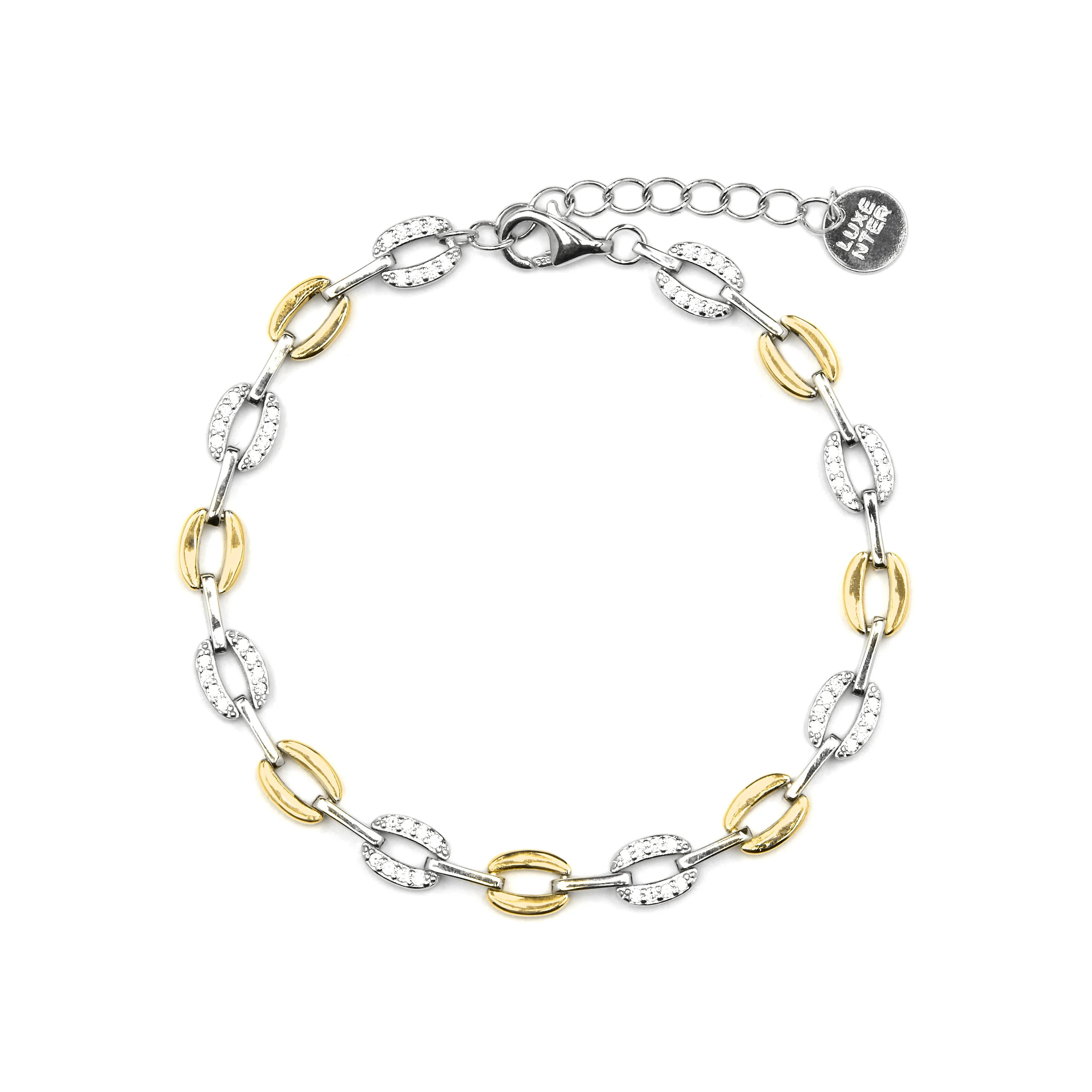 Pulsera de Plata de Ley 925 y Circonita Brillante acabado oro amarillo de 18k - Talor - Image 3