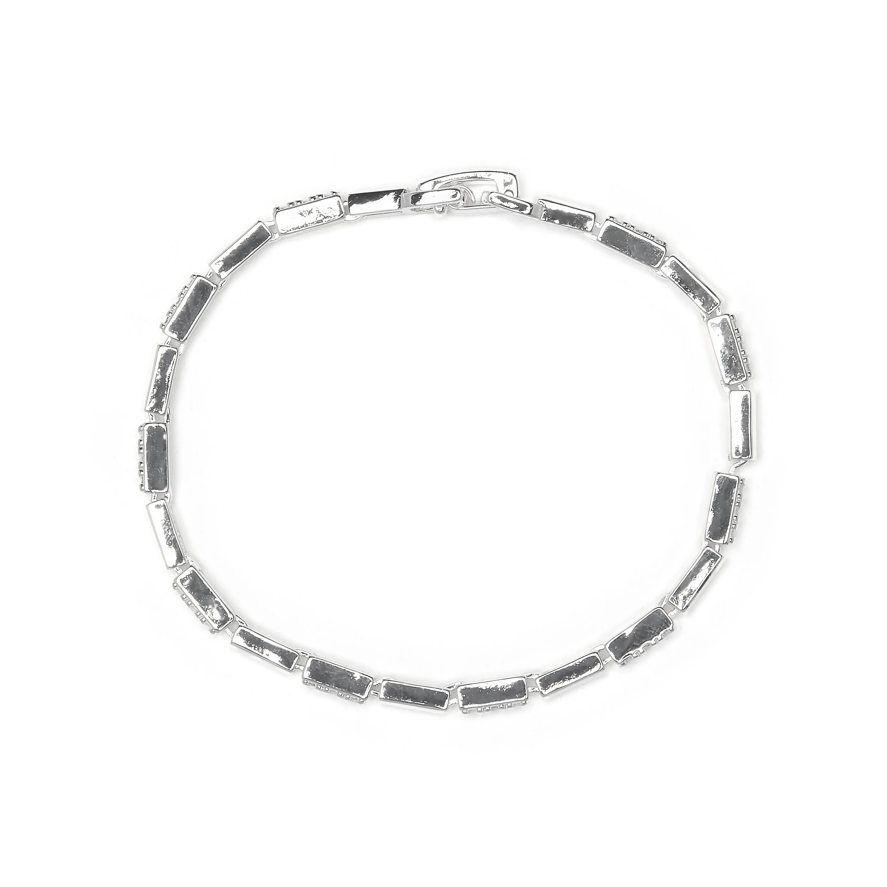 Pulsera de Circonita Brillante acabado en rodio - Tavli - Image 3