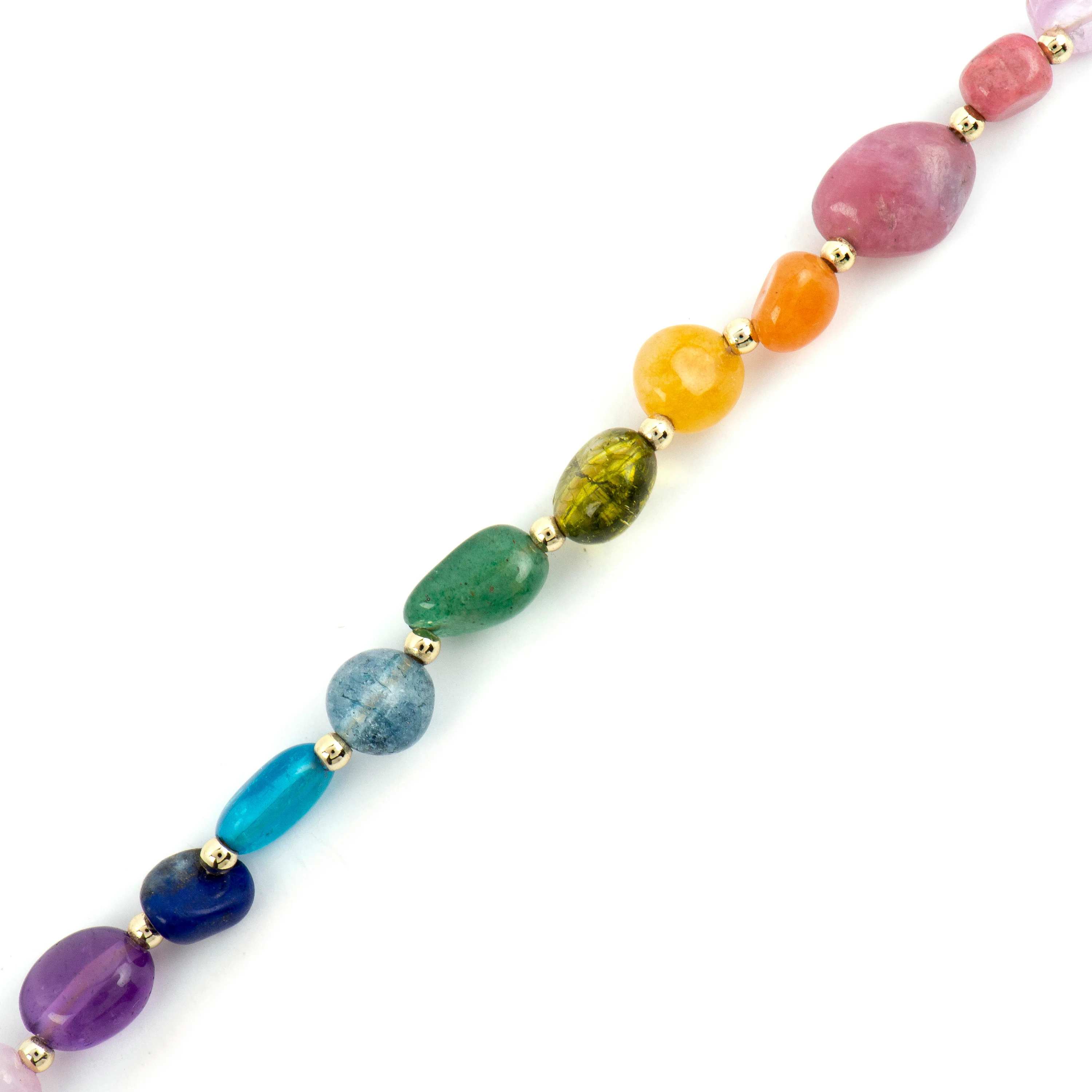 Pulsera acabado oro amarillo de 18k y Multicolor Piedra Natural - Terma - Image 5