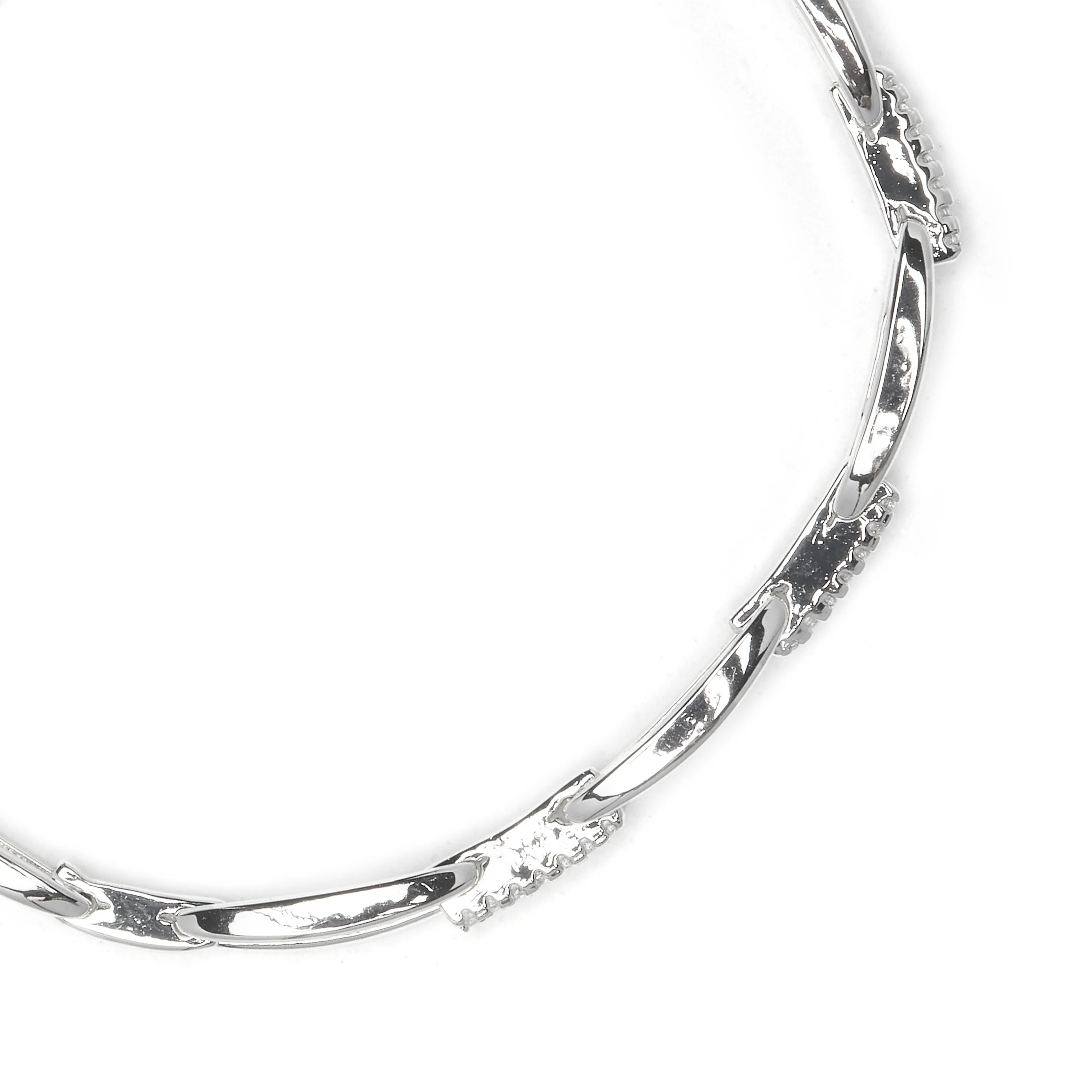 Pulsera de Circonita Brillante acabado en rodio - Thylo - Image 4