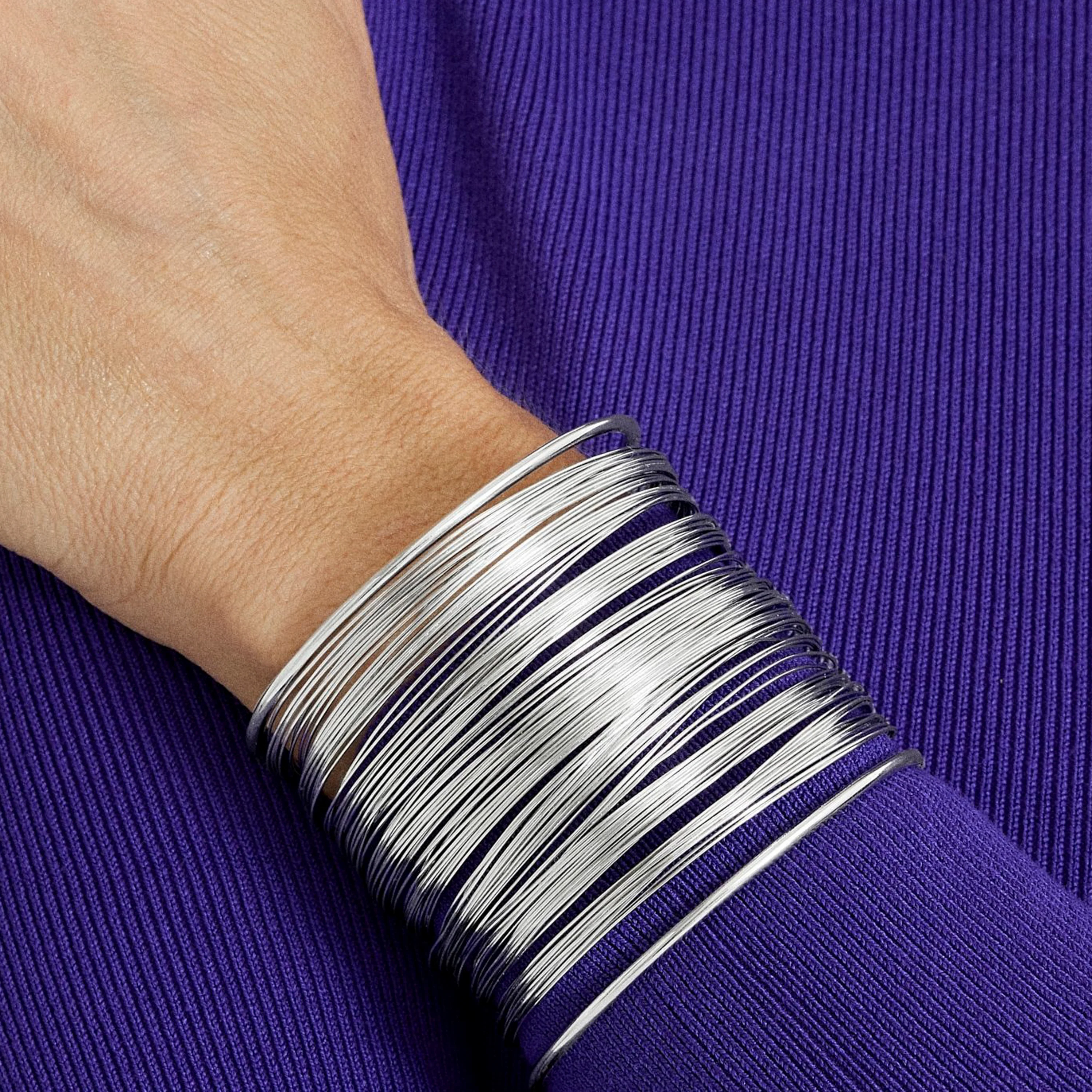 Pulsera acabada en rodio - Thywa - Image 3