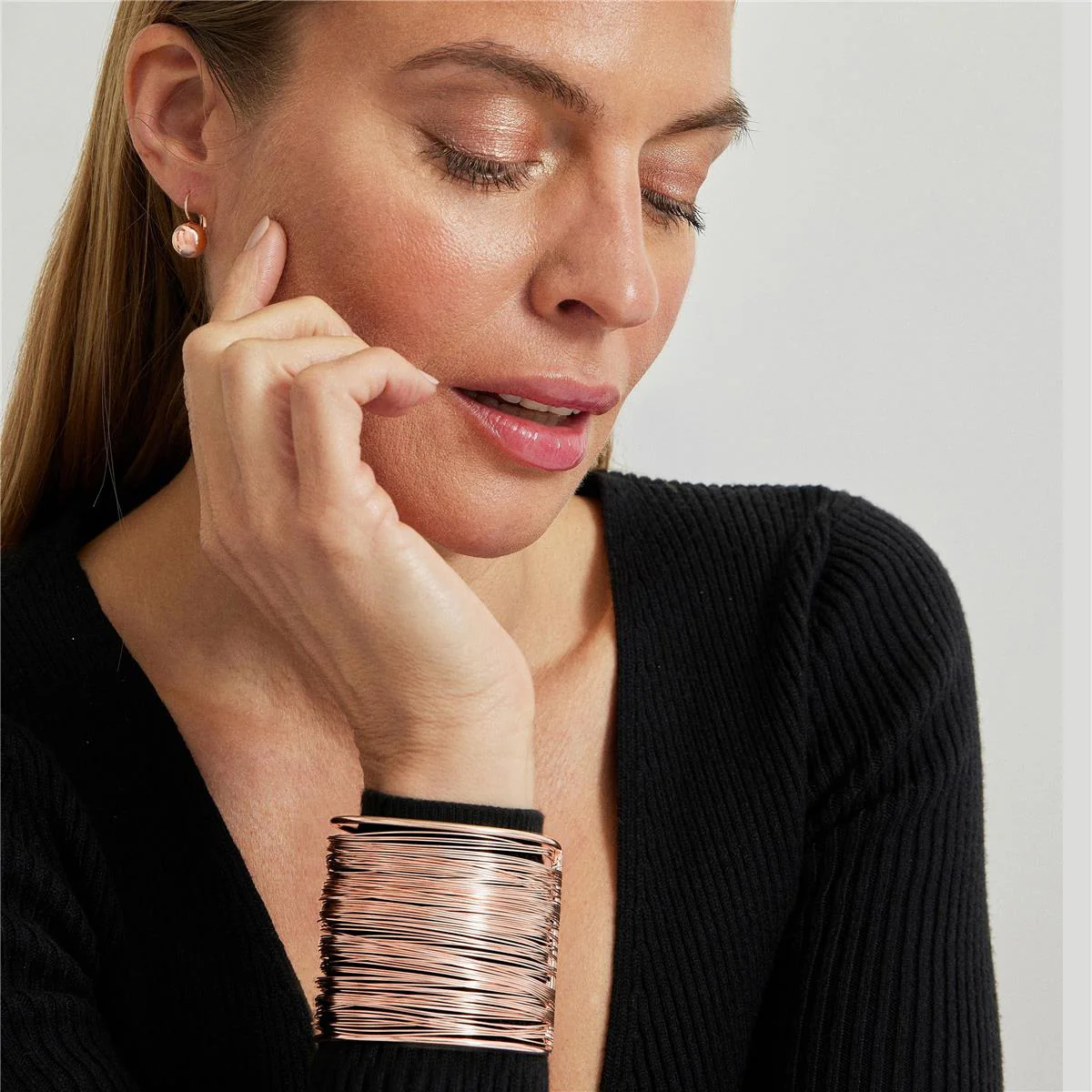 Pulsera Thywa acabada en oro rosa de 18kts - Thywa ROSA - Image 2