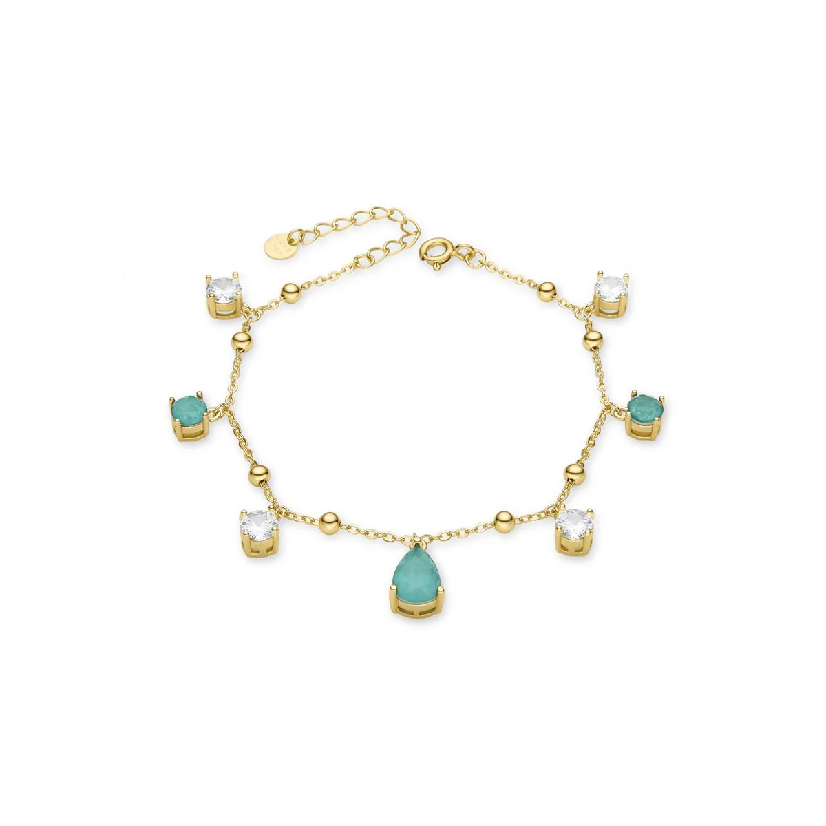 Pulsera Tyfara Plata De Ley 925 - Tyfara VERDE