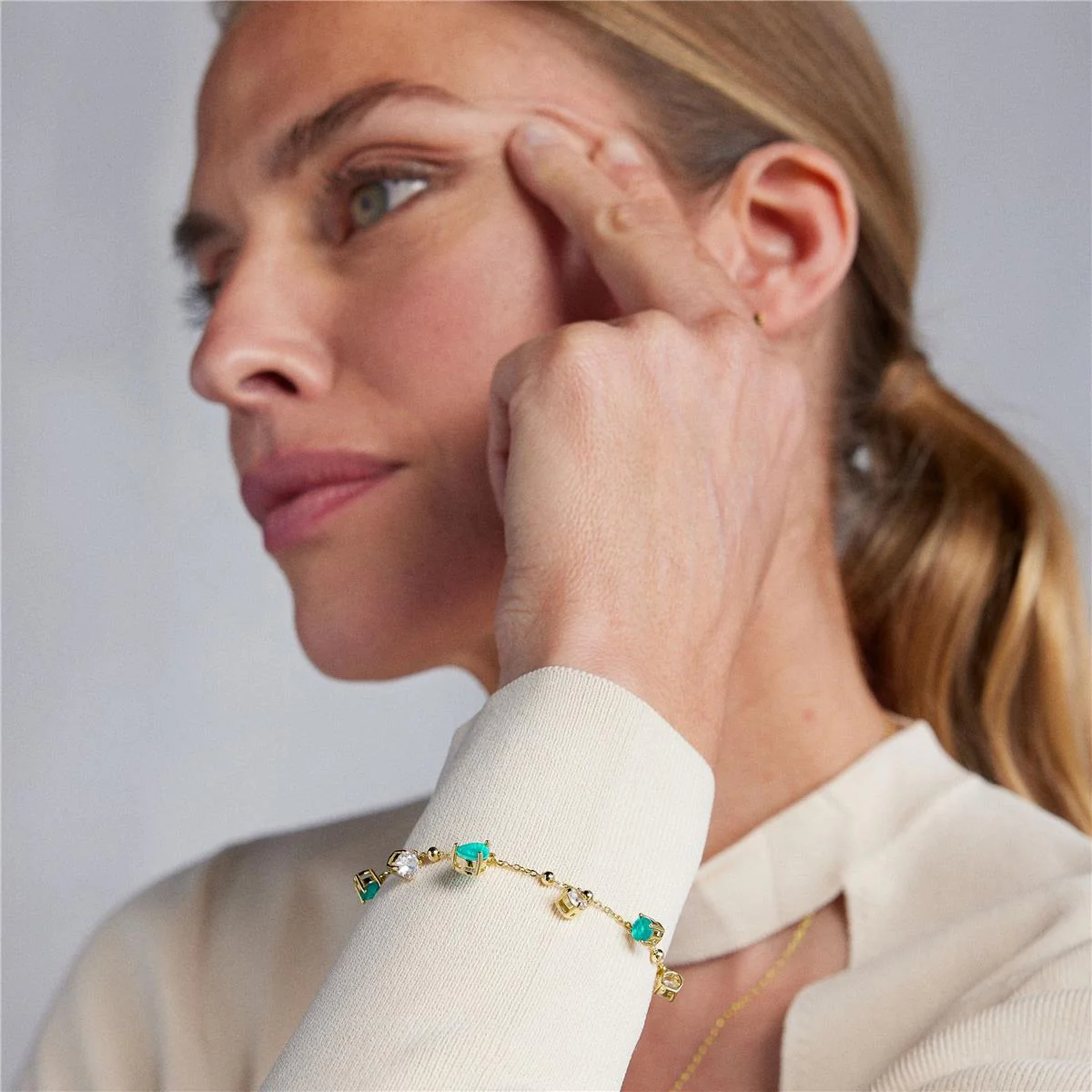 Pulsera Tyfara Plata De Ley 925 - Tyfara VERDE - Image 2