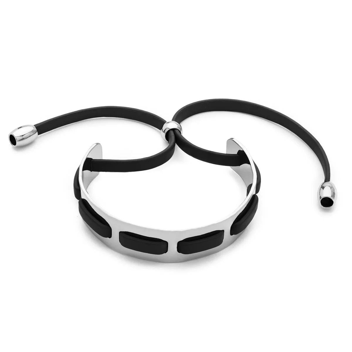 Pulsera Tysda acabado en Rodio - Tysda NEGRO