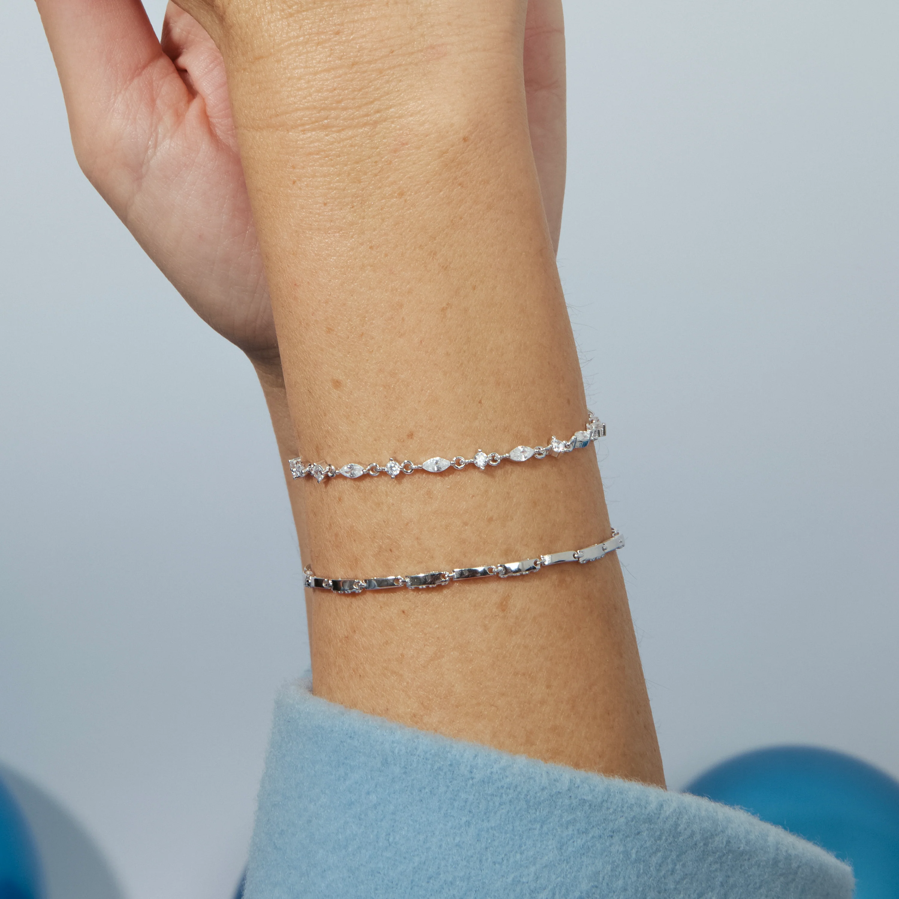 Pulsera de Plata de Ley 925 con Circonita Brillante acabada en rodio - Ulmax - Image 3