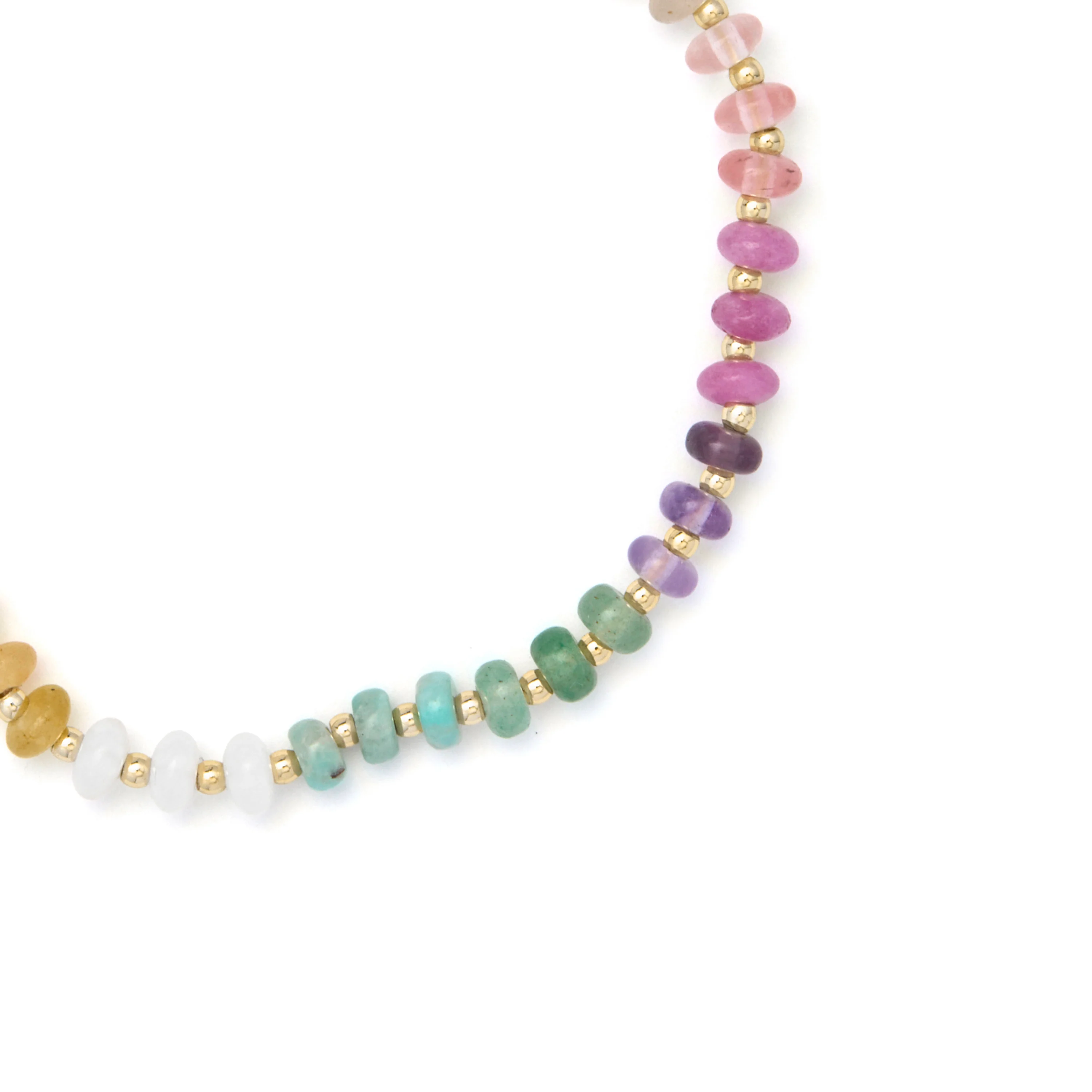 Pulsera de Plata de Ley 925 y Multicolor Piedra Natural acabado en oro amarillo de 18k - Uwa - Image 5