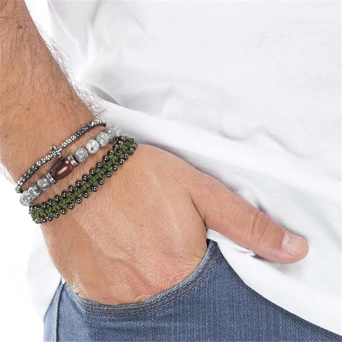 Pulsera Vinman acabado en Rodio - Vinman GRIS - Image 2