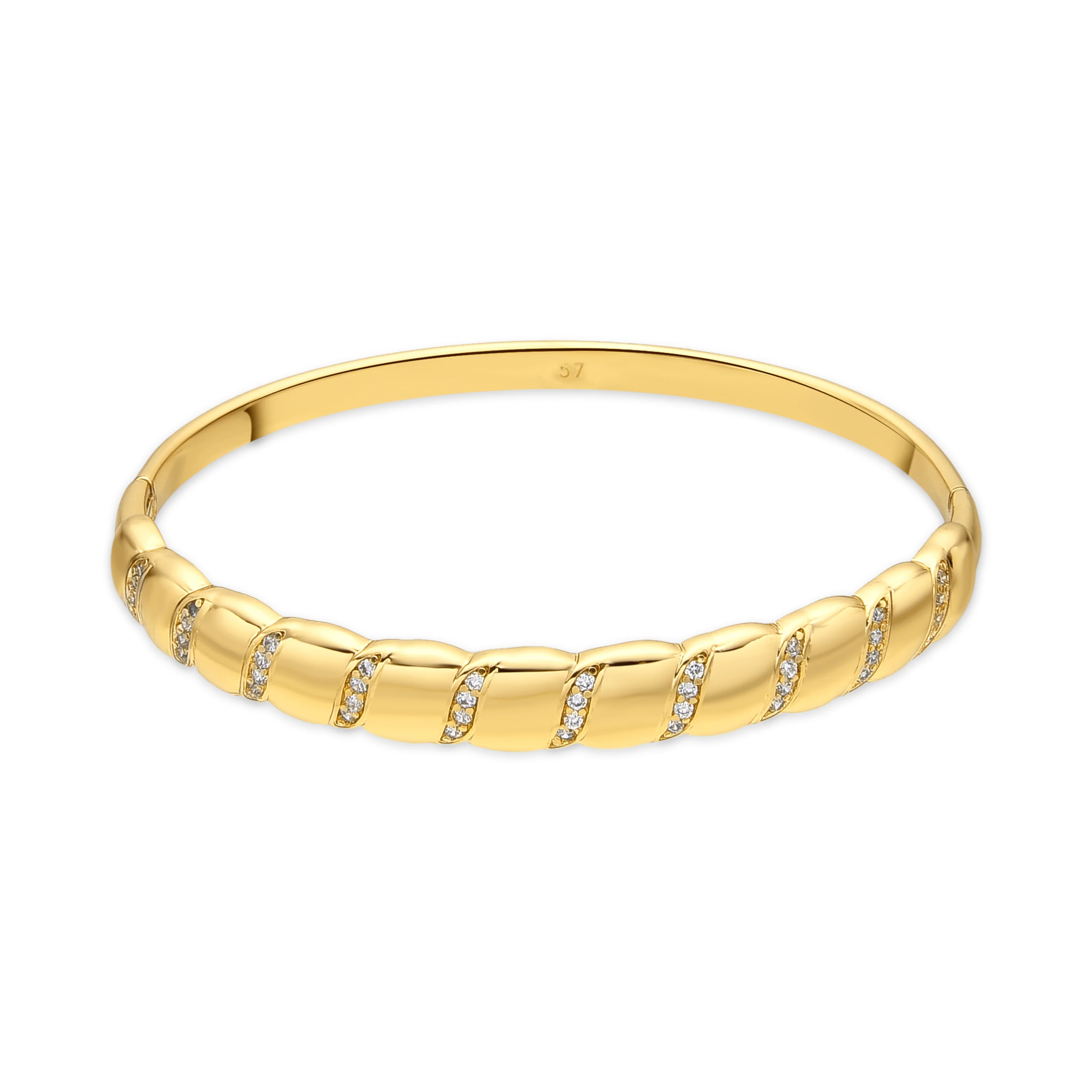 Pulsera acabado oro amarillo de 18k y Circonita Brillante - Waha