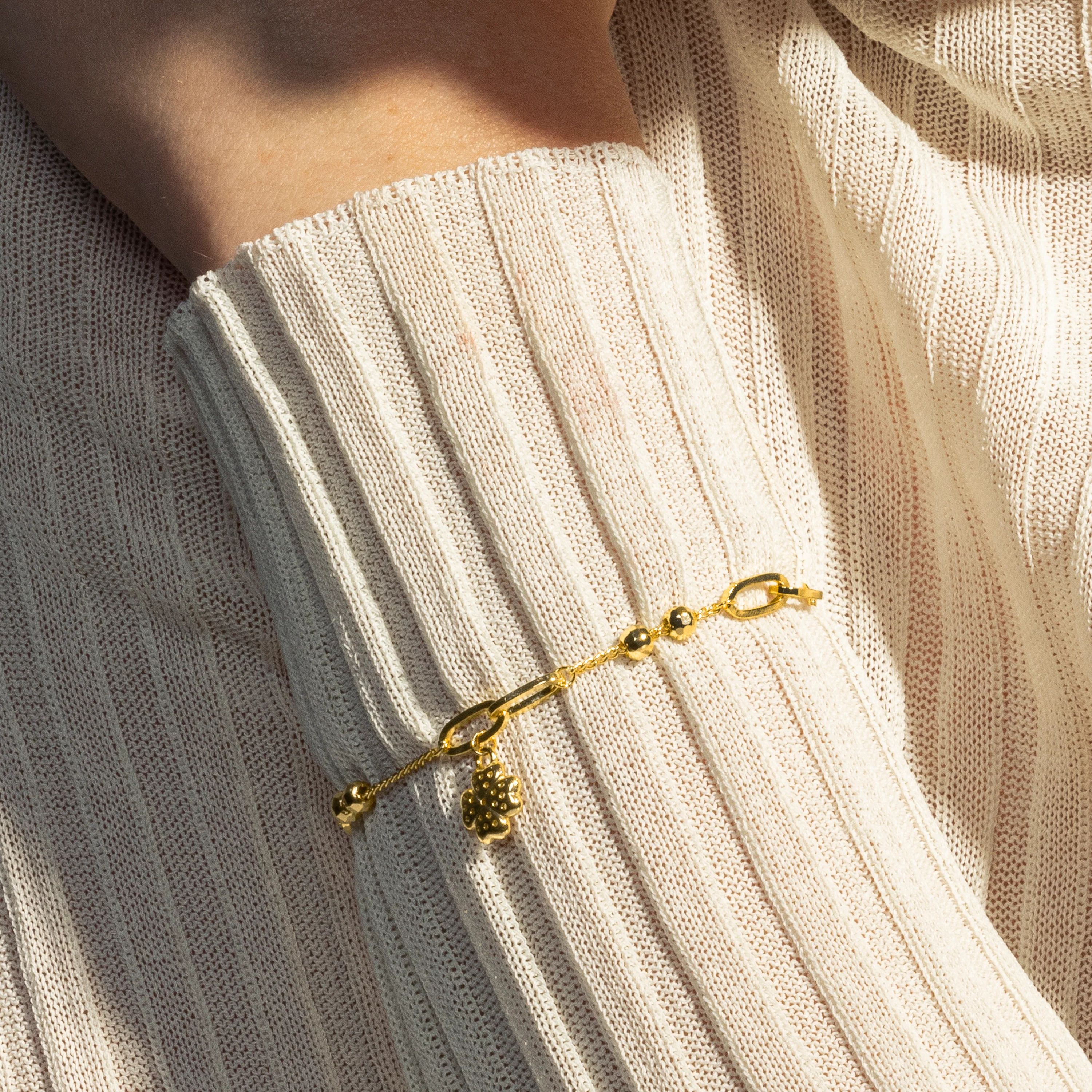 Pulsera de Circonita Brillante acabada en oro amarillo 18K - Wilya - Image 3
