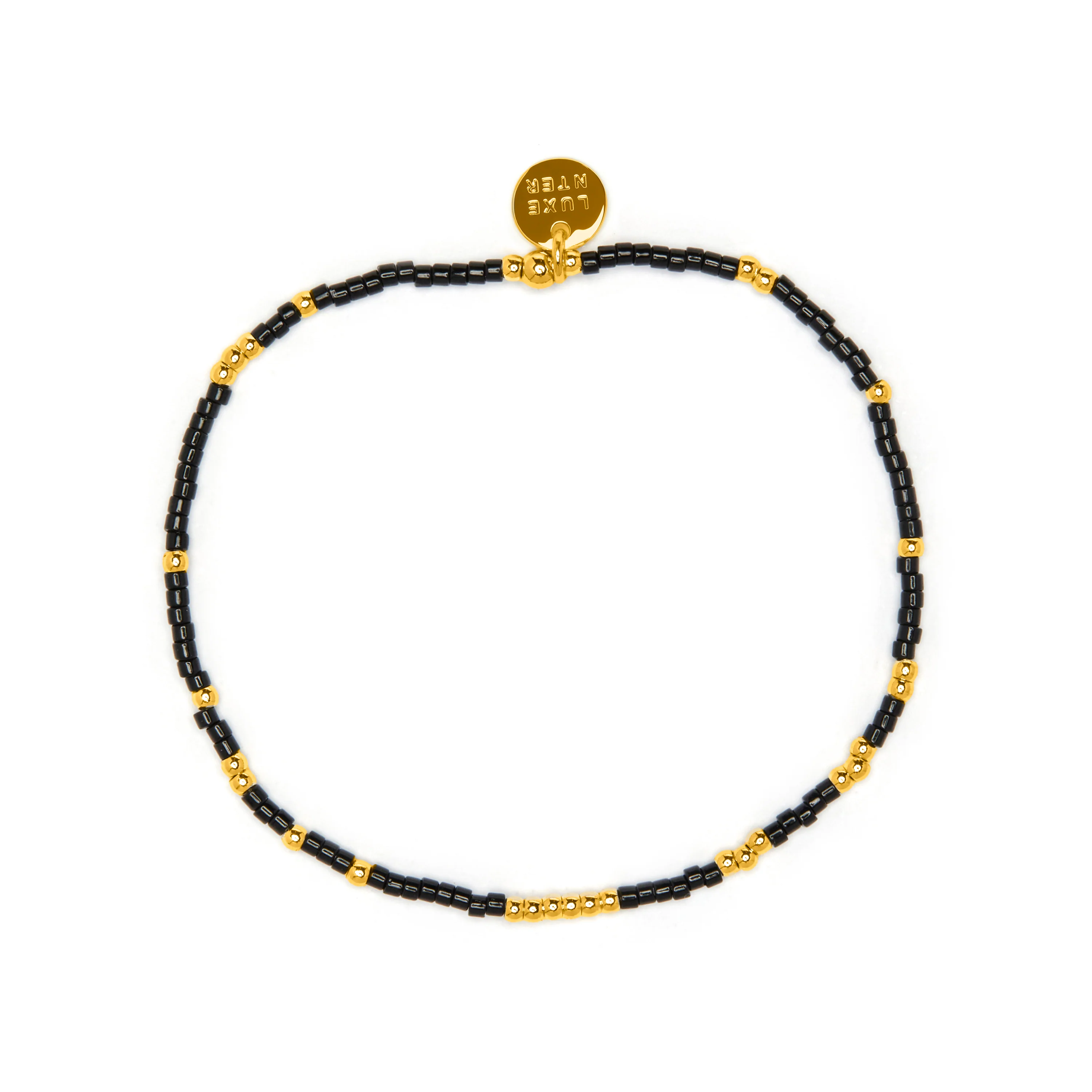 Pulsera de Cristal Negro acabado en oro amarillo 18k - Xanvi - Image 3