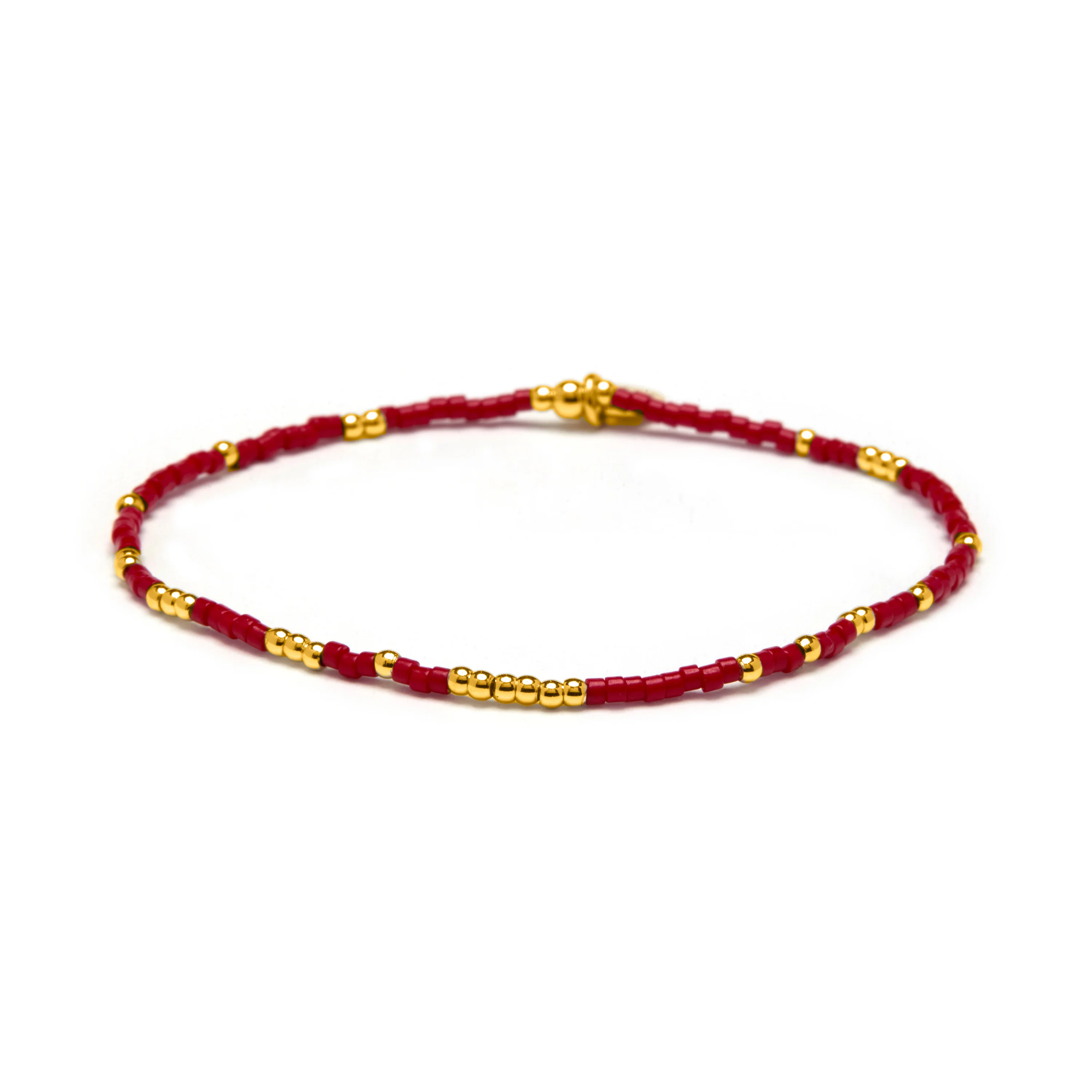 Pulsera de Cristal Rojo acabado en oro amarillo 18k - Xanvi