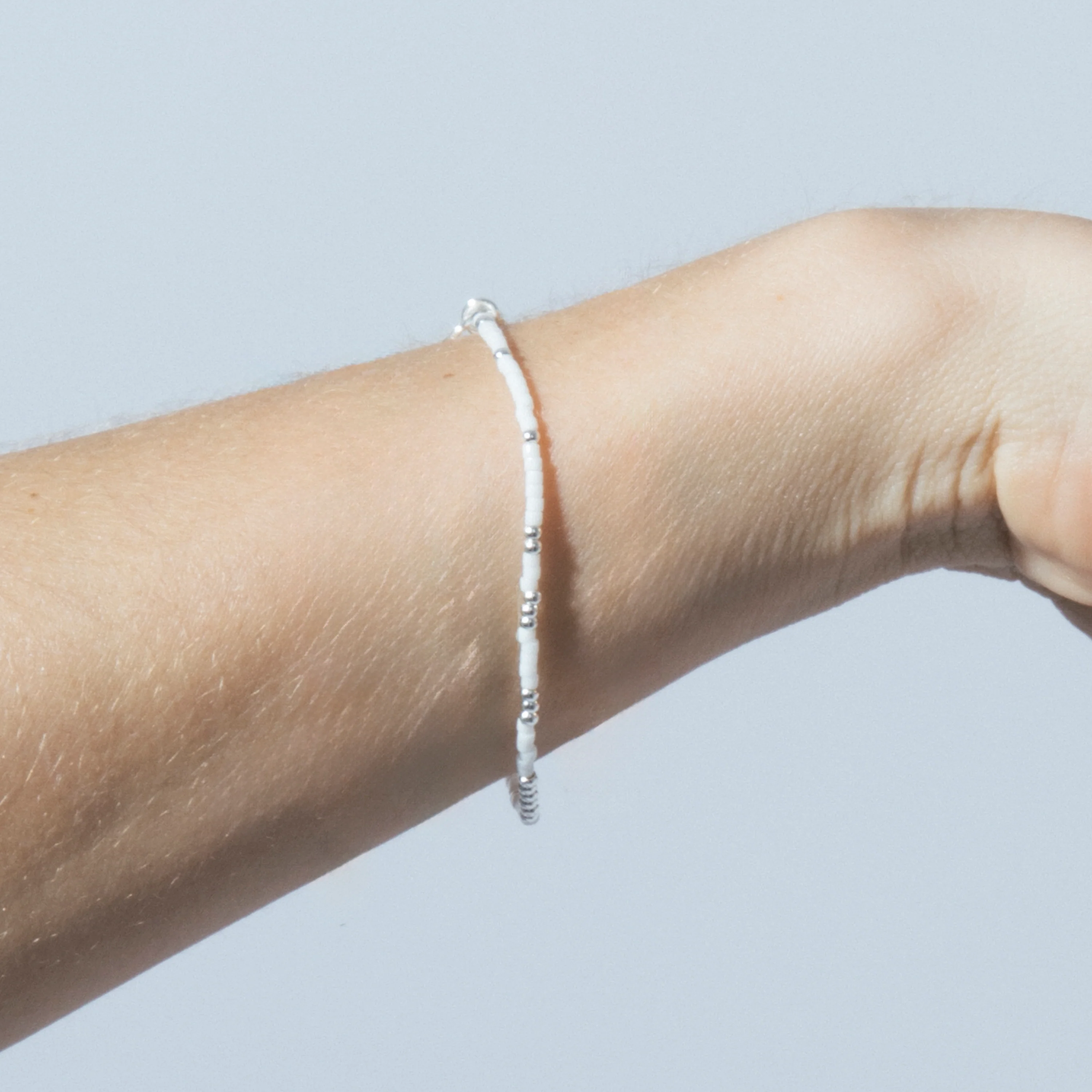 Pulsera de Cristal Blanco acabado en Plata de Ley 925 - Xanvi - Image 4