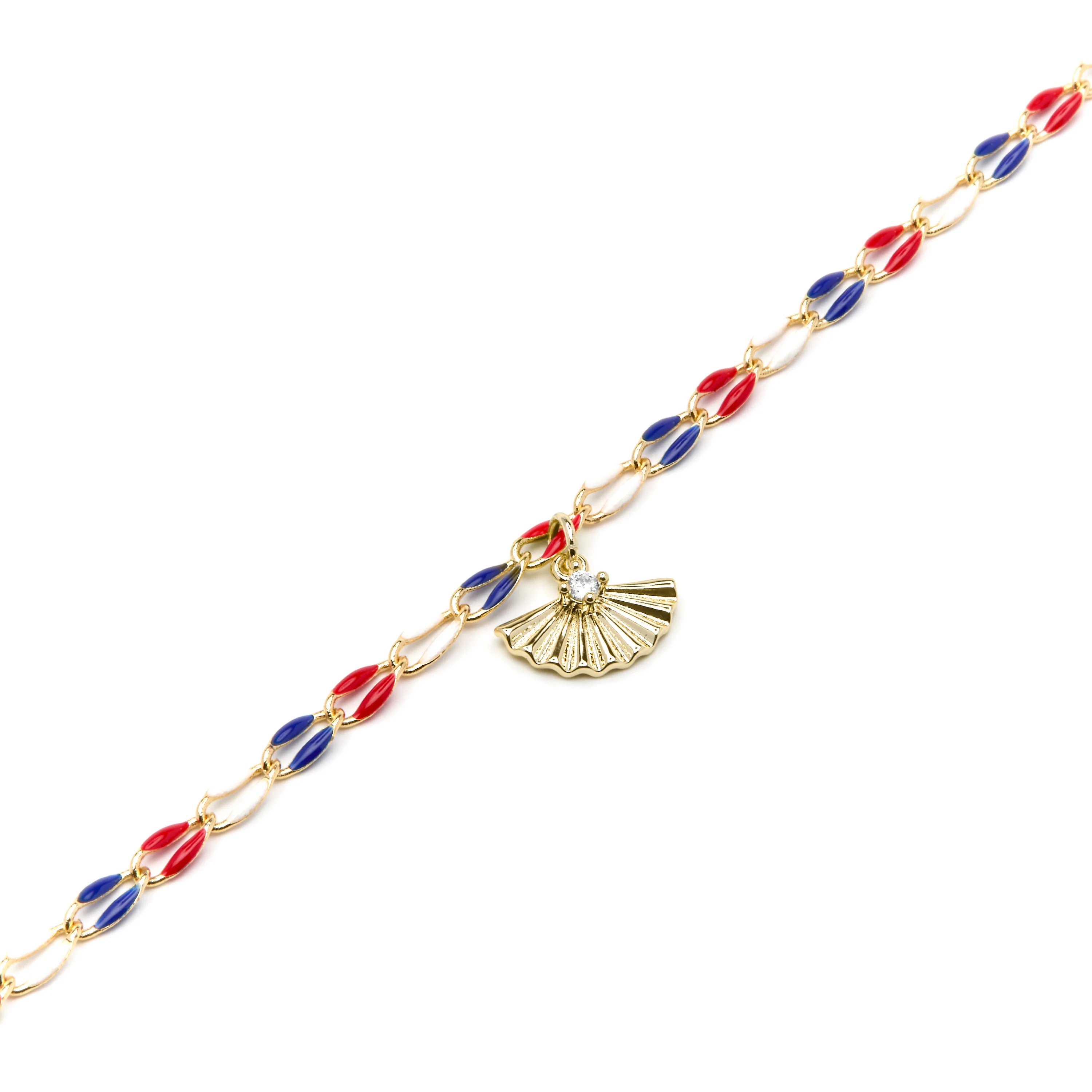 Pulsera de Plata de Ley 925 y Lacado Multicolor acabado oro amarillo de 18k - Xibruk - Image 5