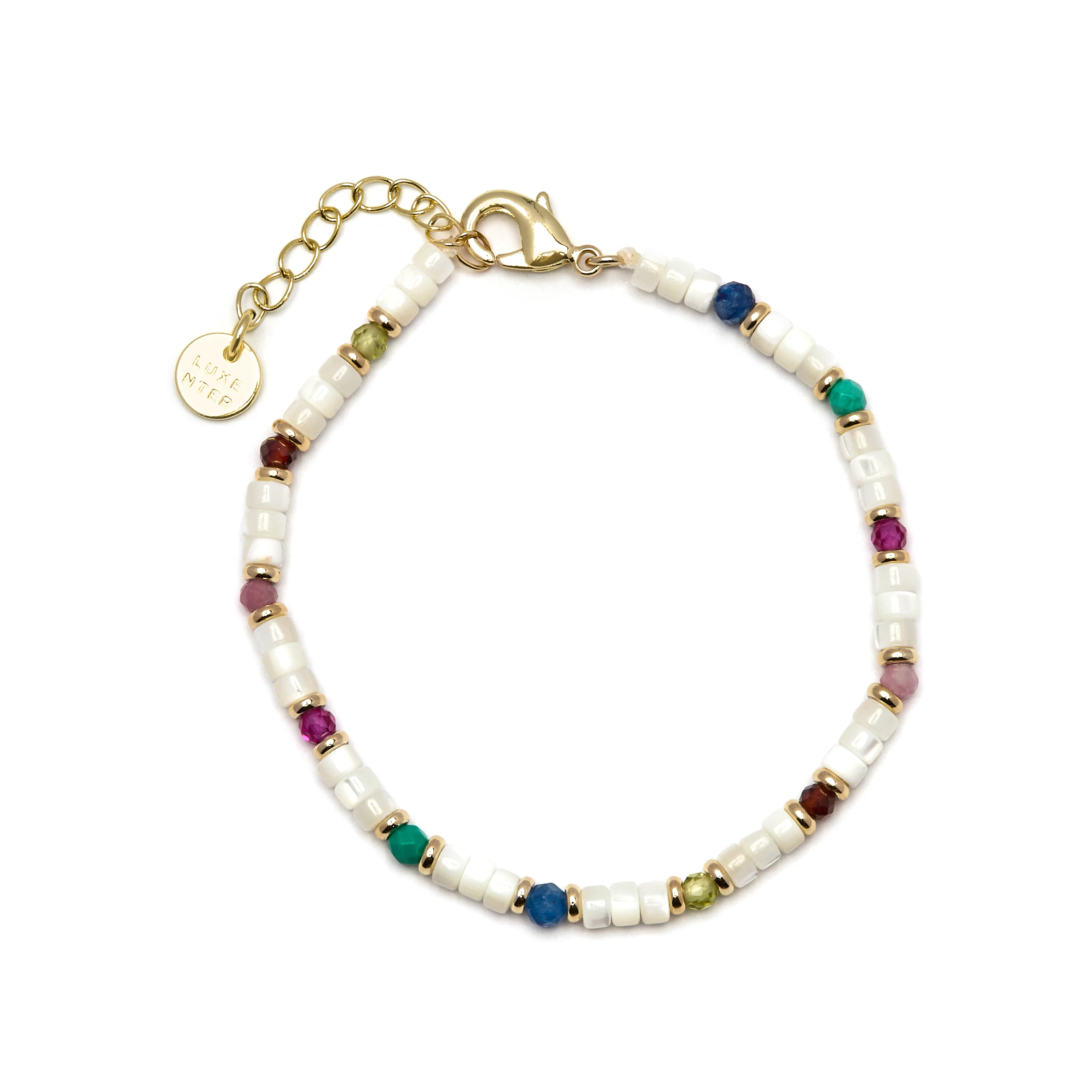 Pulsera con Madreperla Blanca acabado oro 18k - Xolau - Image 3