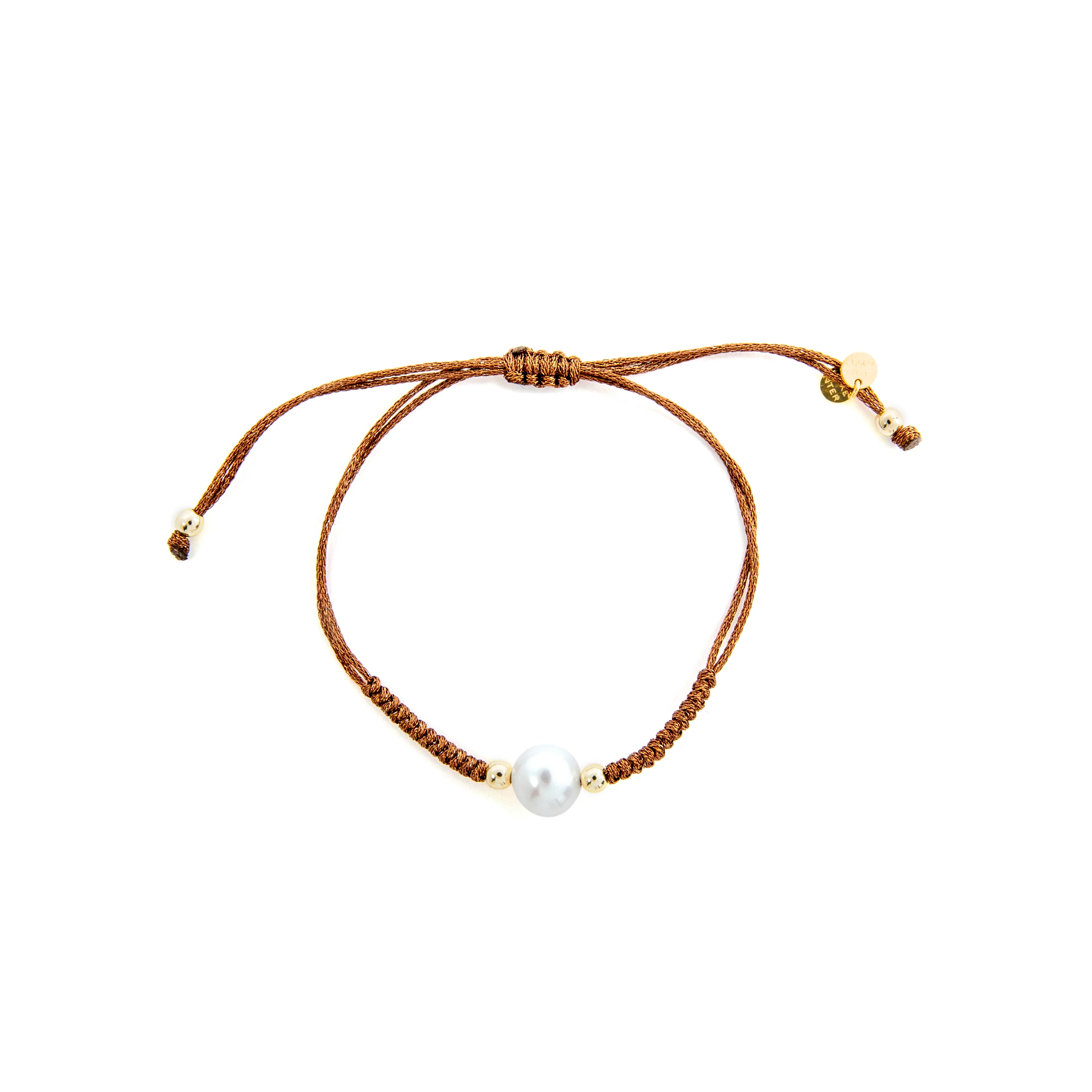 Pulsera de Plata de Ley 925 y Perla Blanca acabado oro amarillo de 18k - Yarul - Image 3