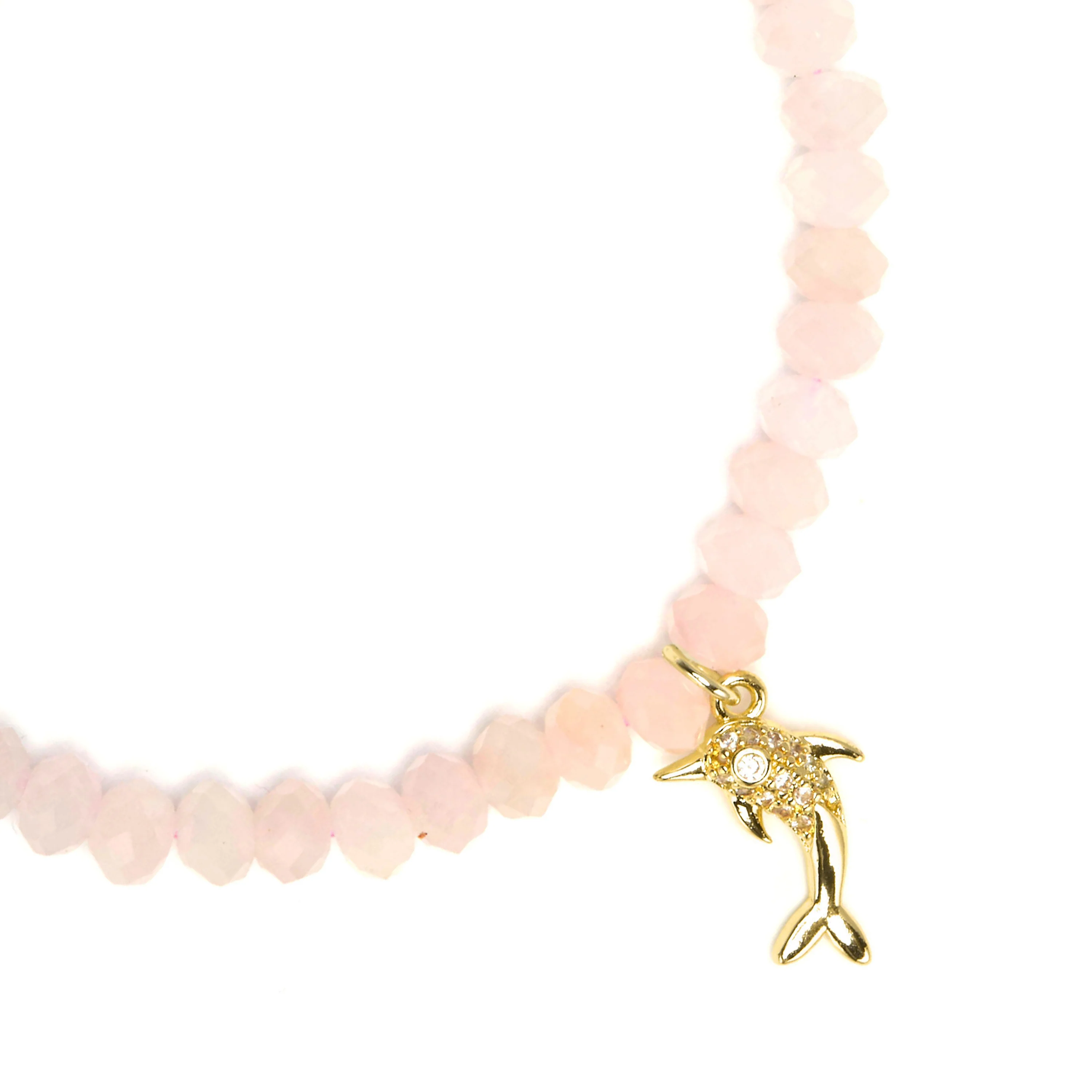 Pulsera de Plata de Ley 925 y Cuarzo Rosa acabado en oro amarillo 18k - Yifaw - Image 4