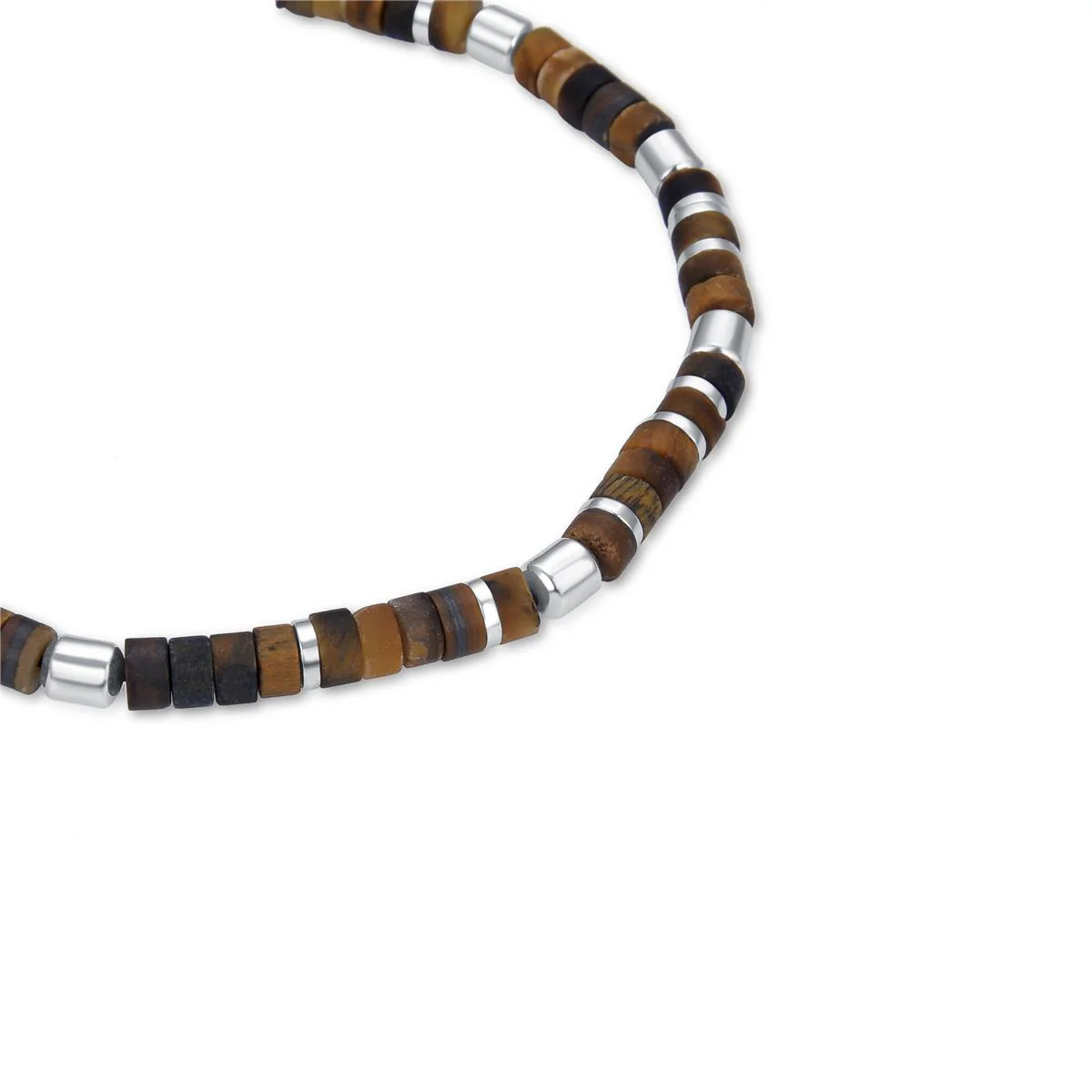 Pulsera Zadir acabado en Rodio - Zadir MARRON - Image 3