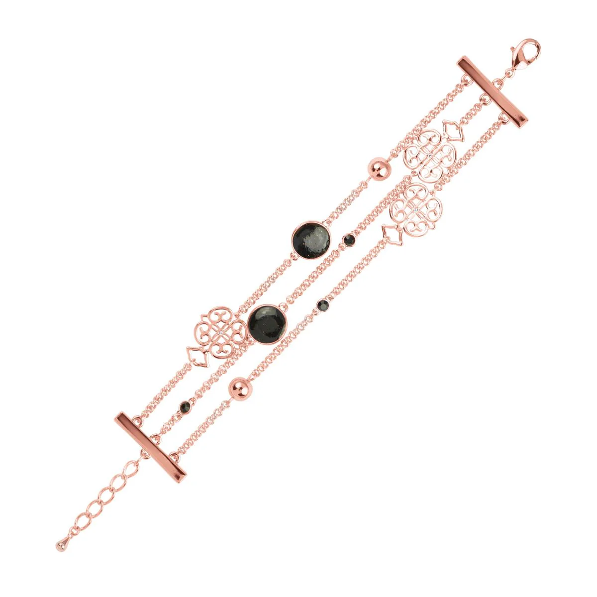 Pulsera Zalar acabado en Oro Rosa De 18 Quilates - Zalar NEGRO