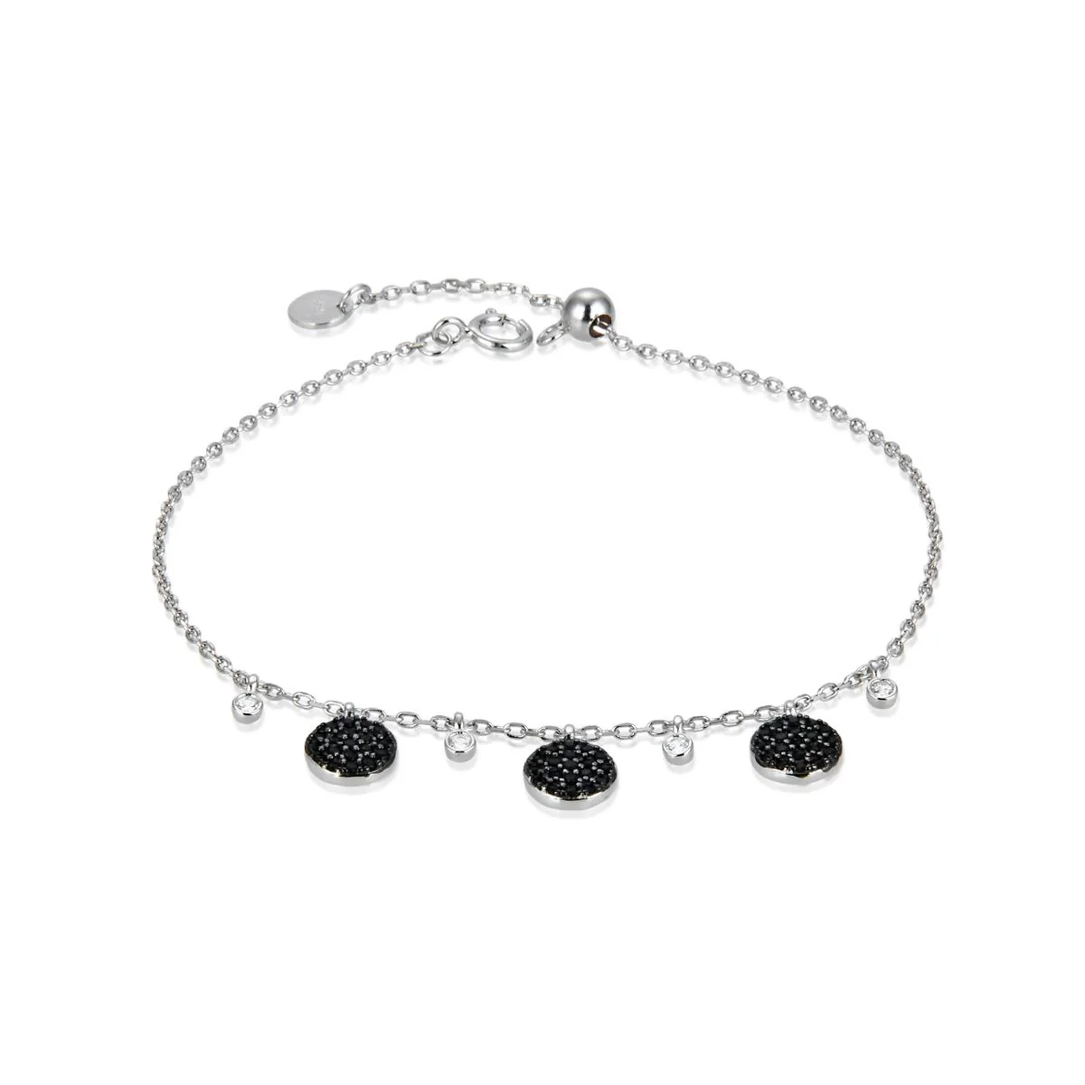 Pulsera Zaraya Plata De Ley 925 - Zaraya NEGRO