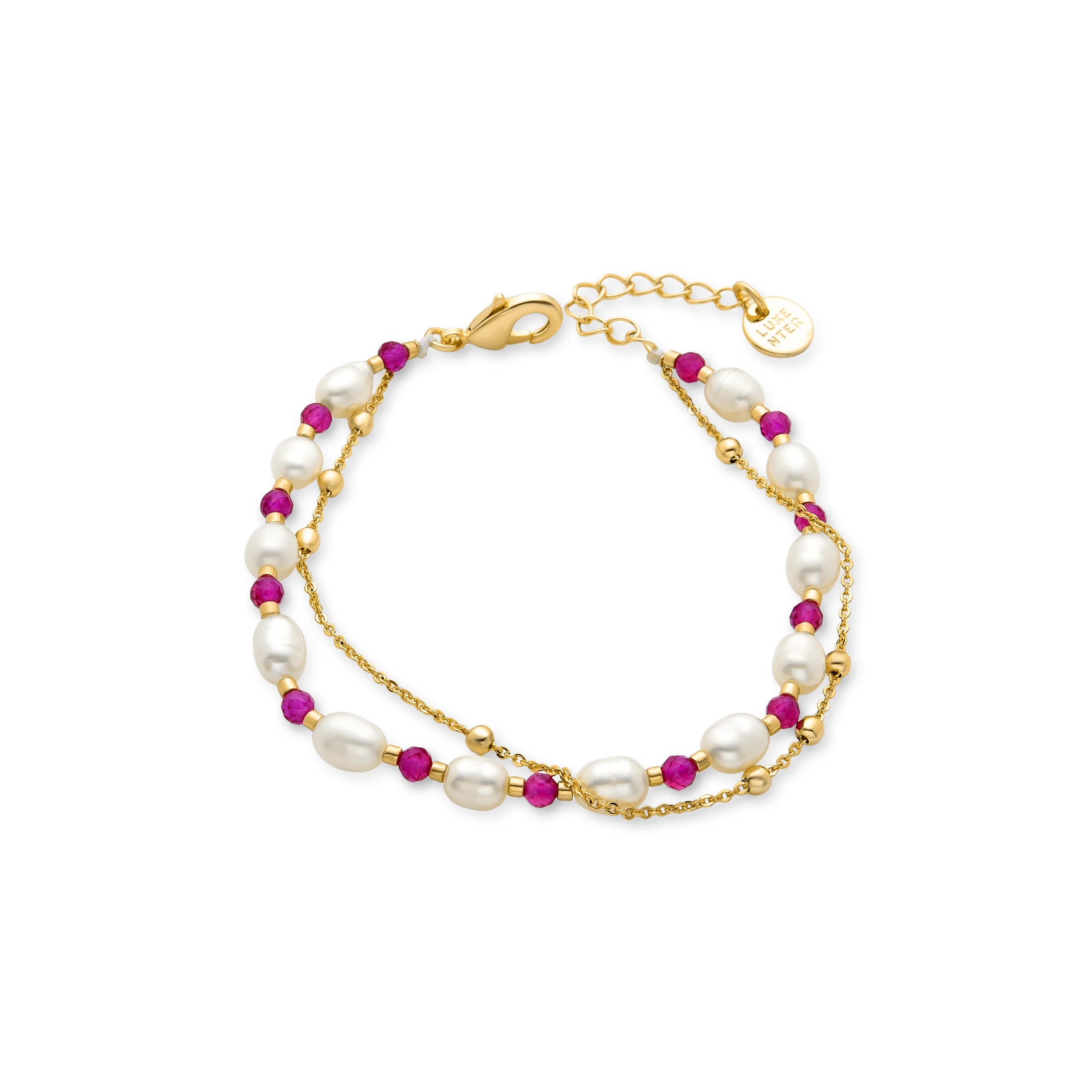 Pulsera de Perla Blanca acabada en oro amarillo 18K - Zawind
