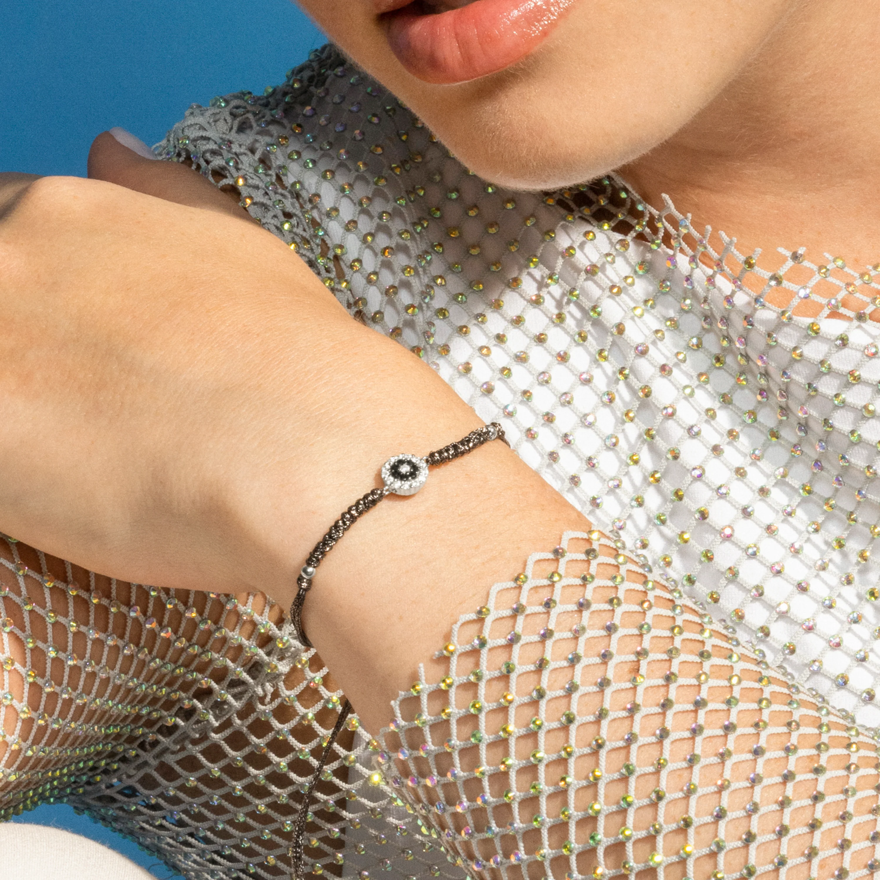 Pulsera de Plata de Ley 925 y Circonita Onix acabado en rodio - Ziadri - Image 3