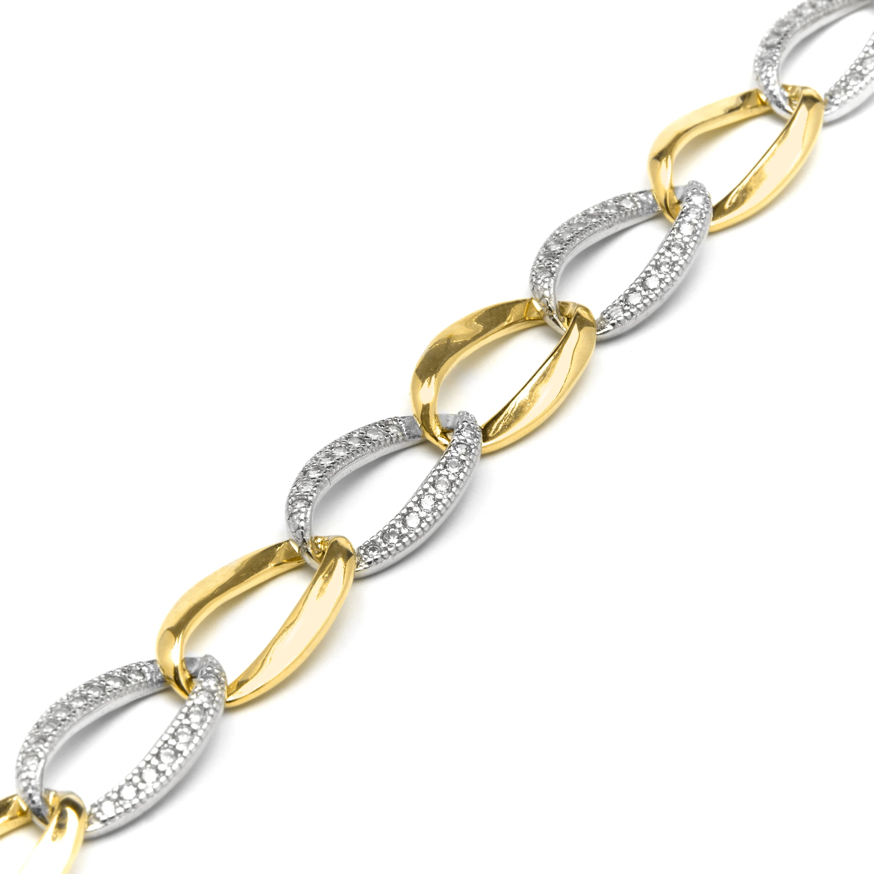 Pulsera de Plata de Ley 925 y Circonita Brillante acabado oro amarillo de 18k - Aborg - Image 5