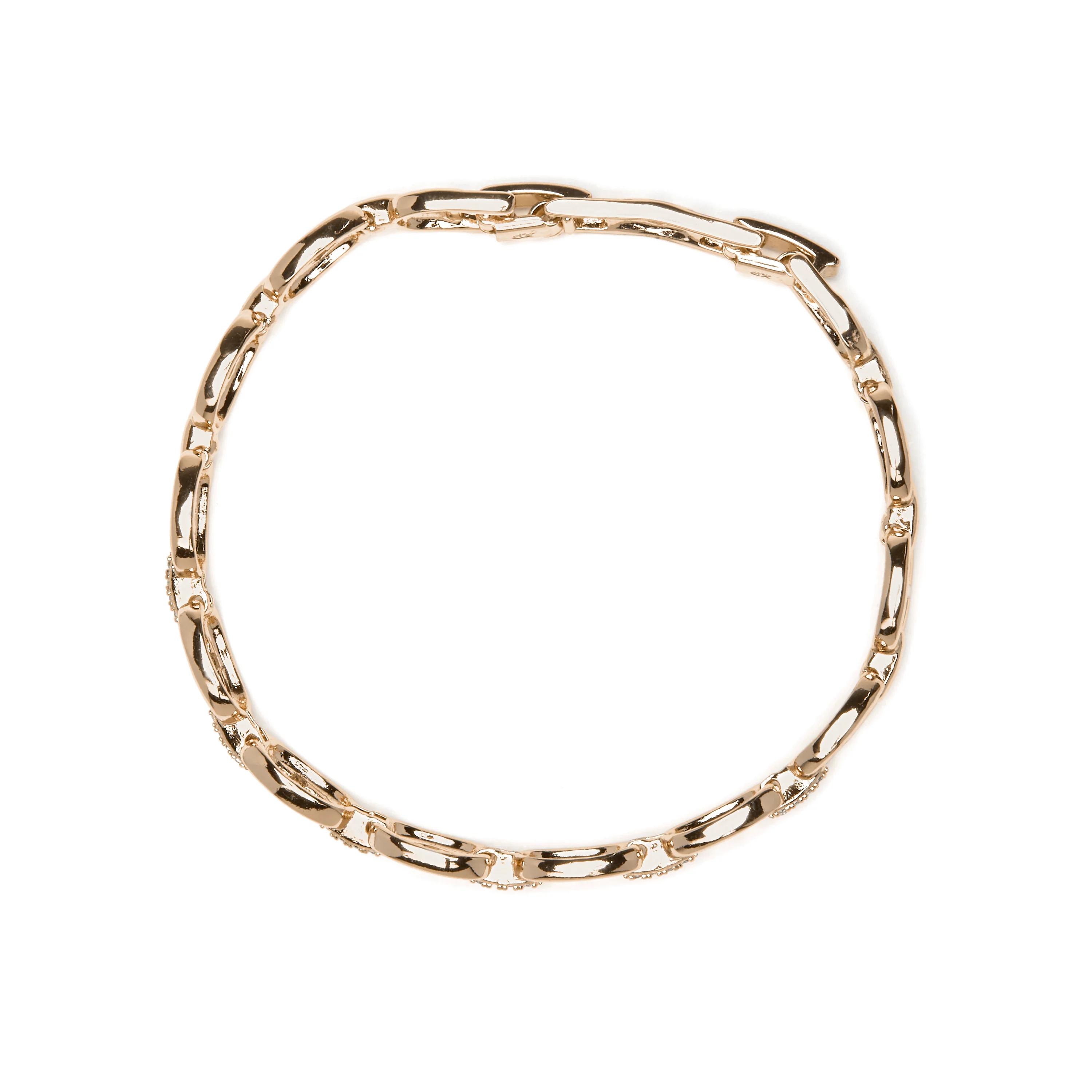 Pulsera acabado oro amarillo de 18k y Circonita Brillante - Mugluk - Image 2