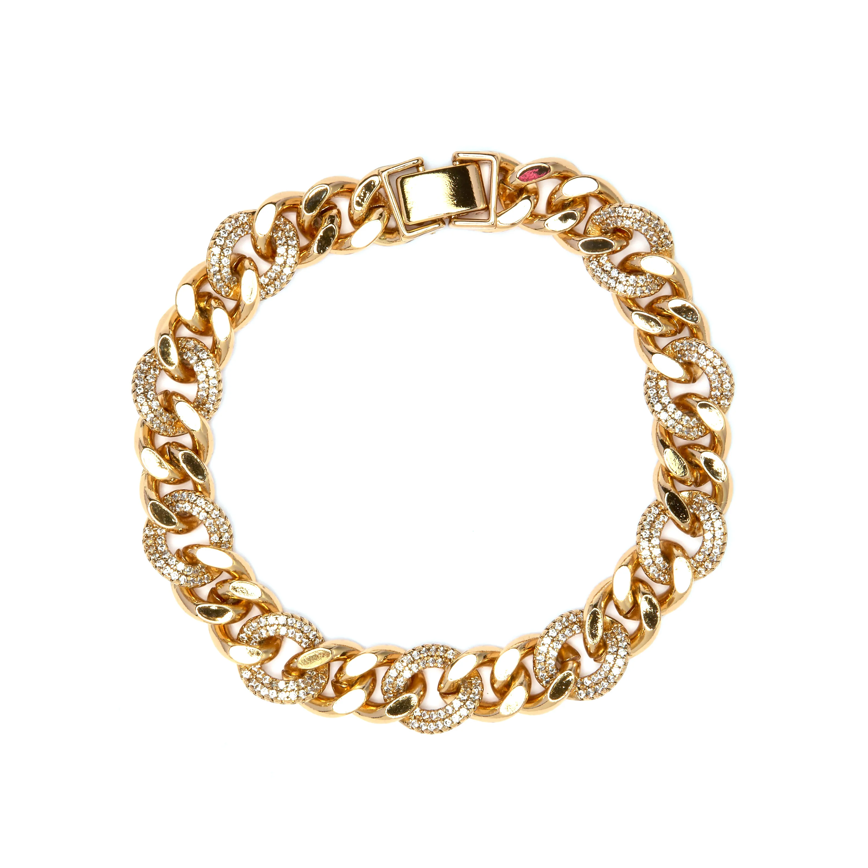 Pulsera de Circonita Brillante acabado en oro amarillo de 18k - Imfure - Image 3