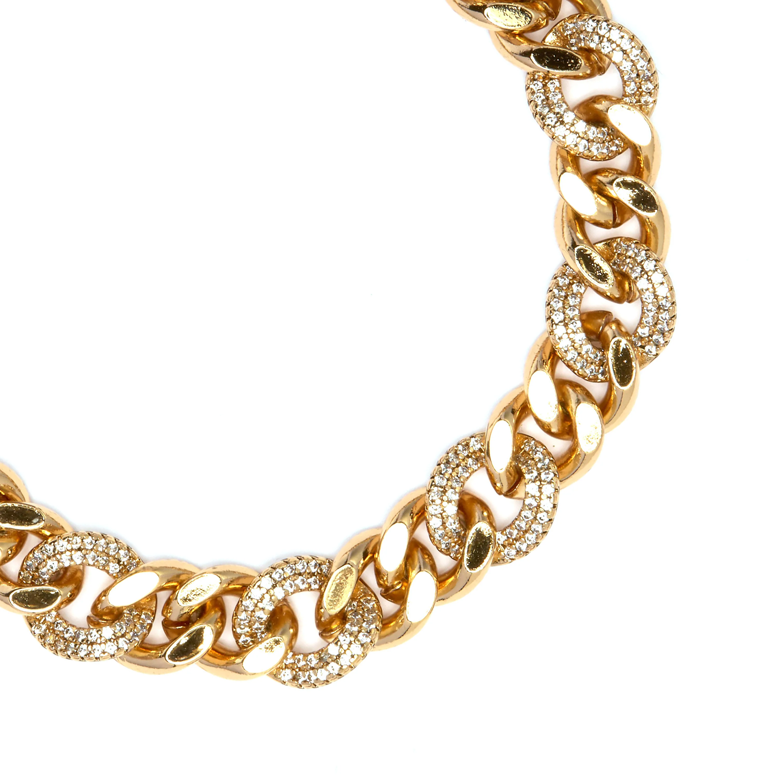 Pulsera de Circonita Brillante acabado en oro amarillo de 18k - Imfure - Image 4