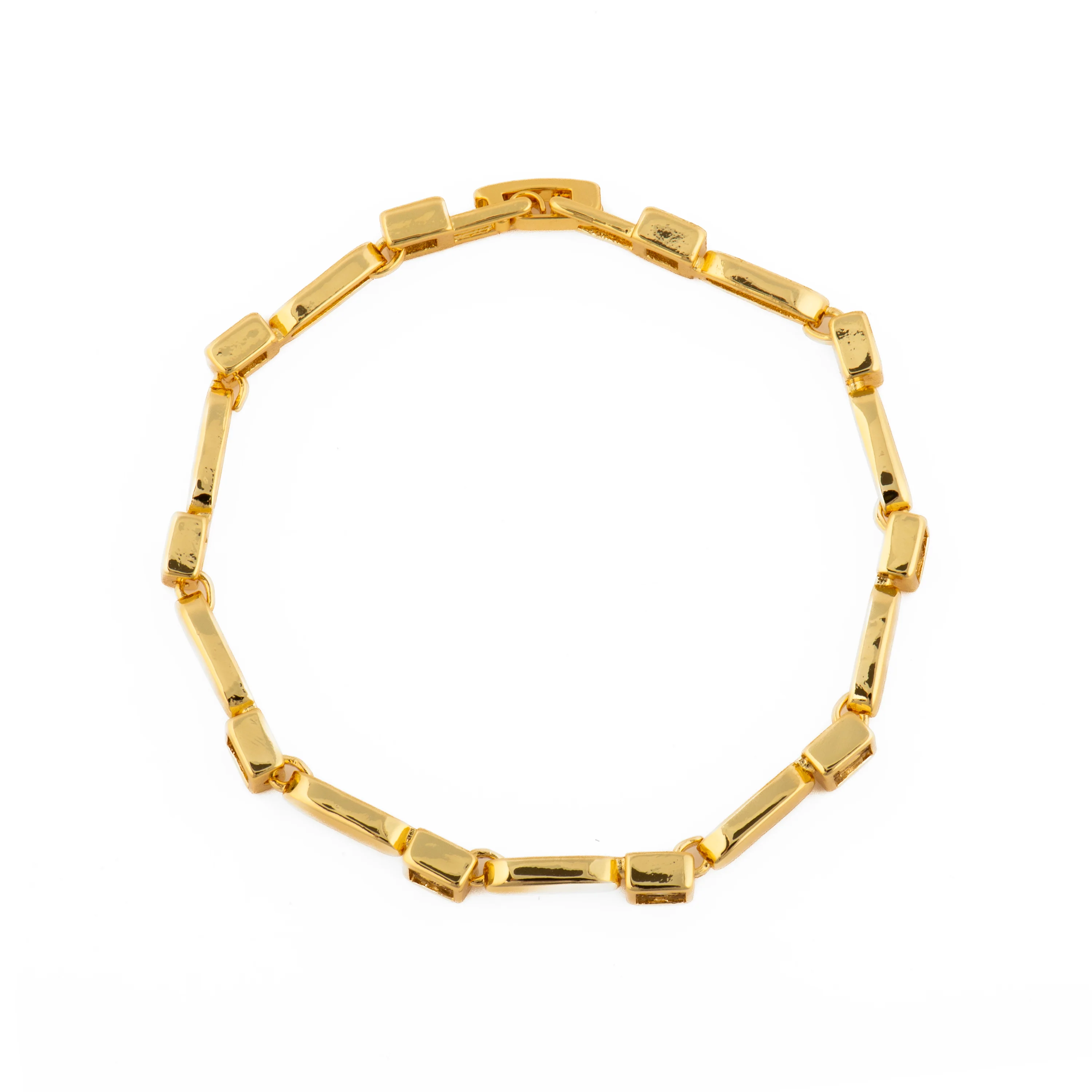 Pulsera de Circonita Brillante acabado en oro amarillo de 18k - Aslion - Image 3