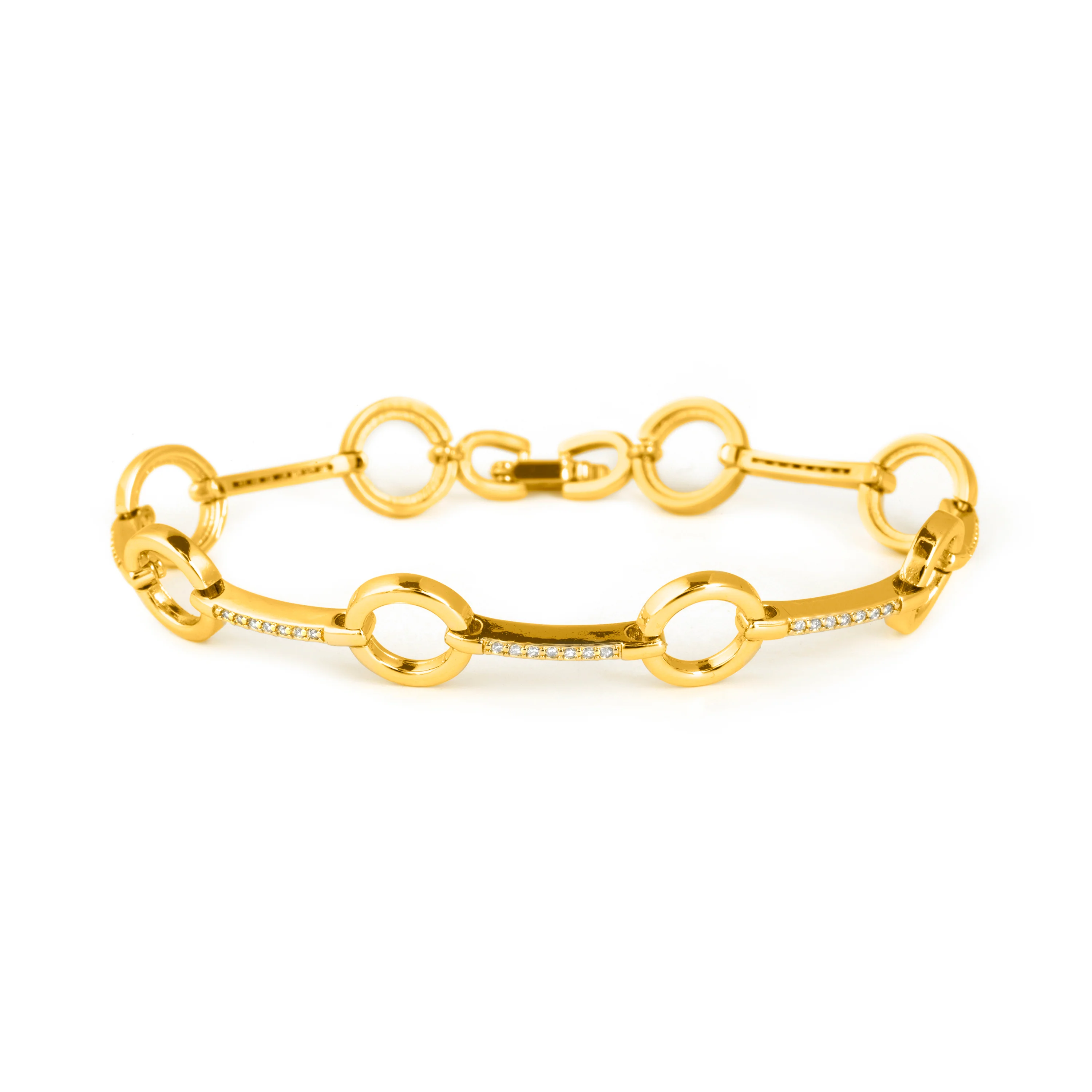 Pulsera de Circonita Brillante acabado en oro amarillo de 18k - Dimaran