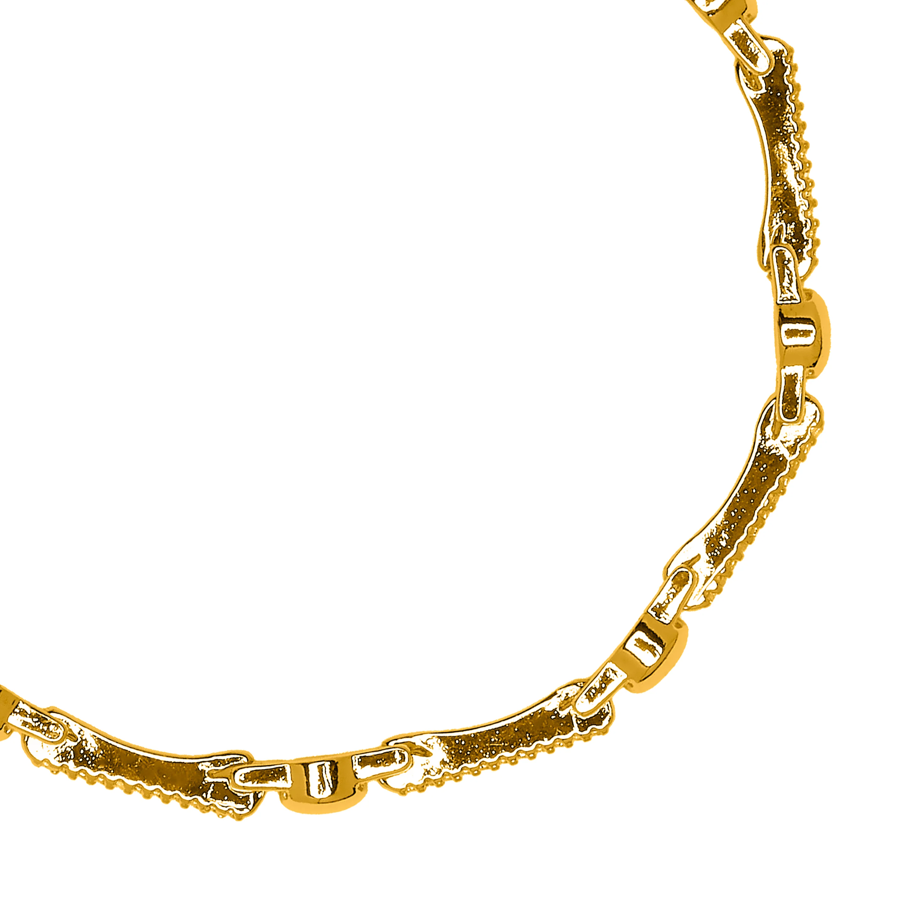 Pulsera de Circonita Brillante acabado en oro amarillo de 18k - Rarix - Image 4