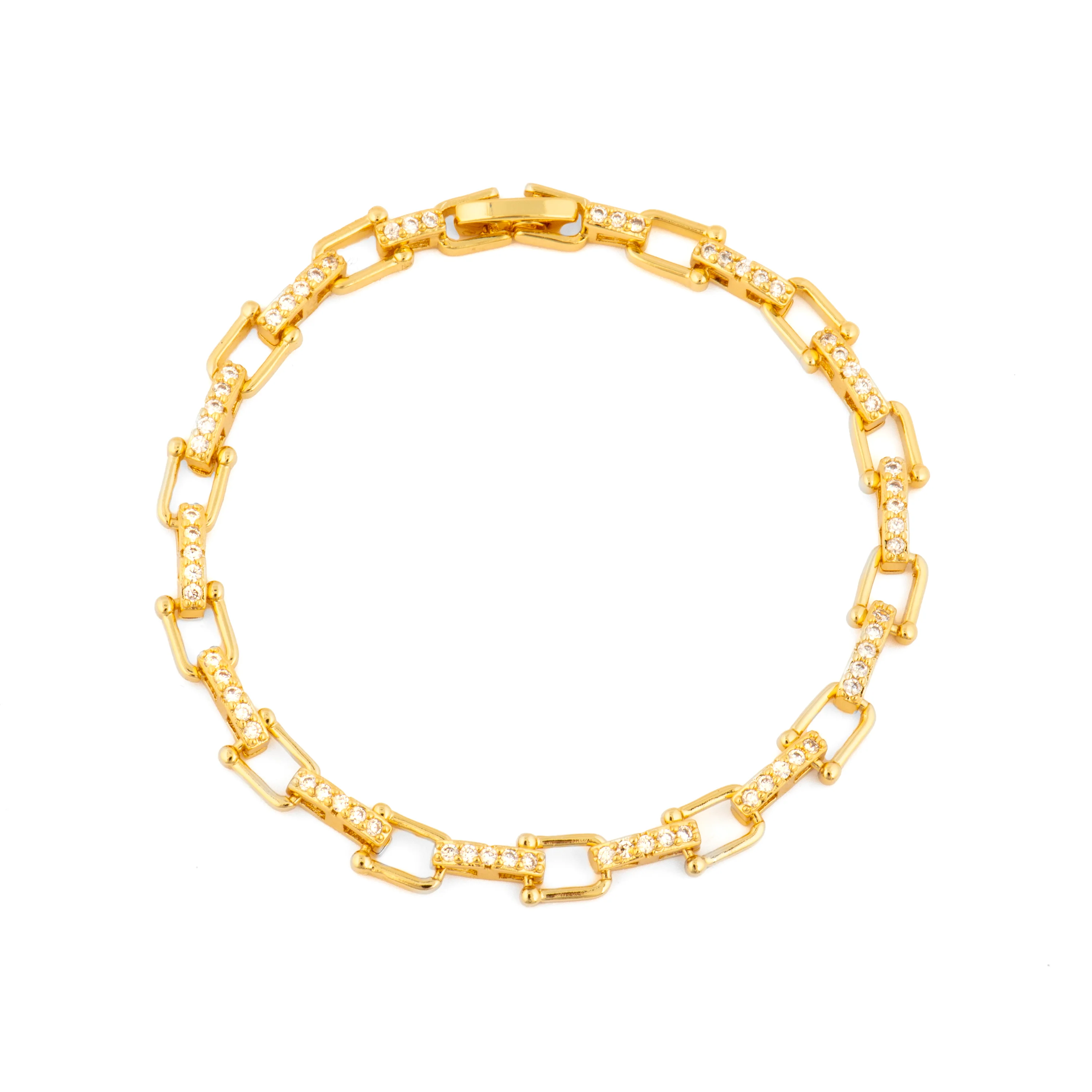Pulsera de Circonita Brillante acabado en oro amarillo de 18k - Dordel - Image 2