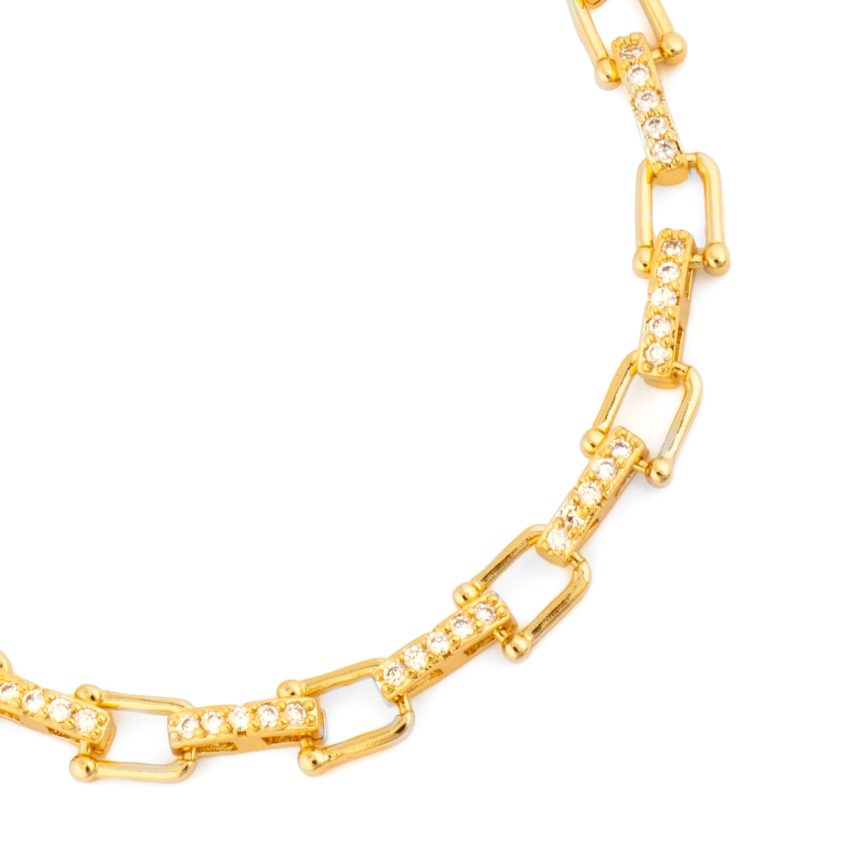Pulsera de Circonita Brillante acabado en oro amarillo de 18k - Dordel - Image 3