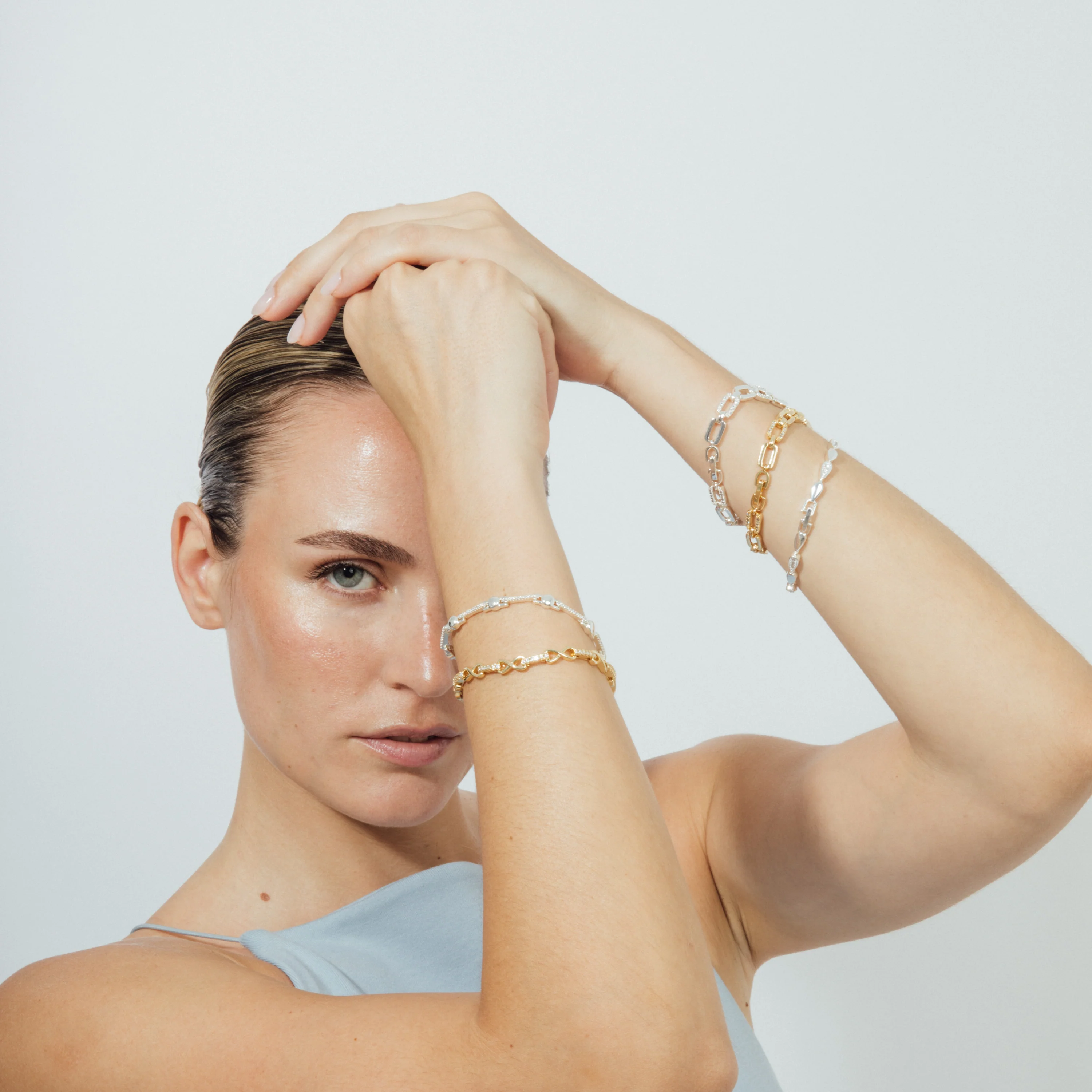 Pulsera de Circonita Brillante acabado en oro amarillo de 18k - Raak - Image 2
