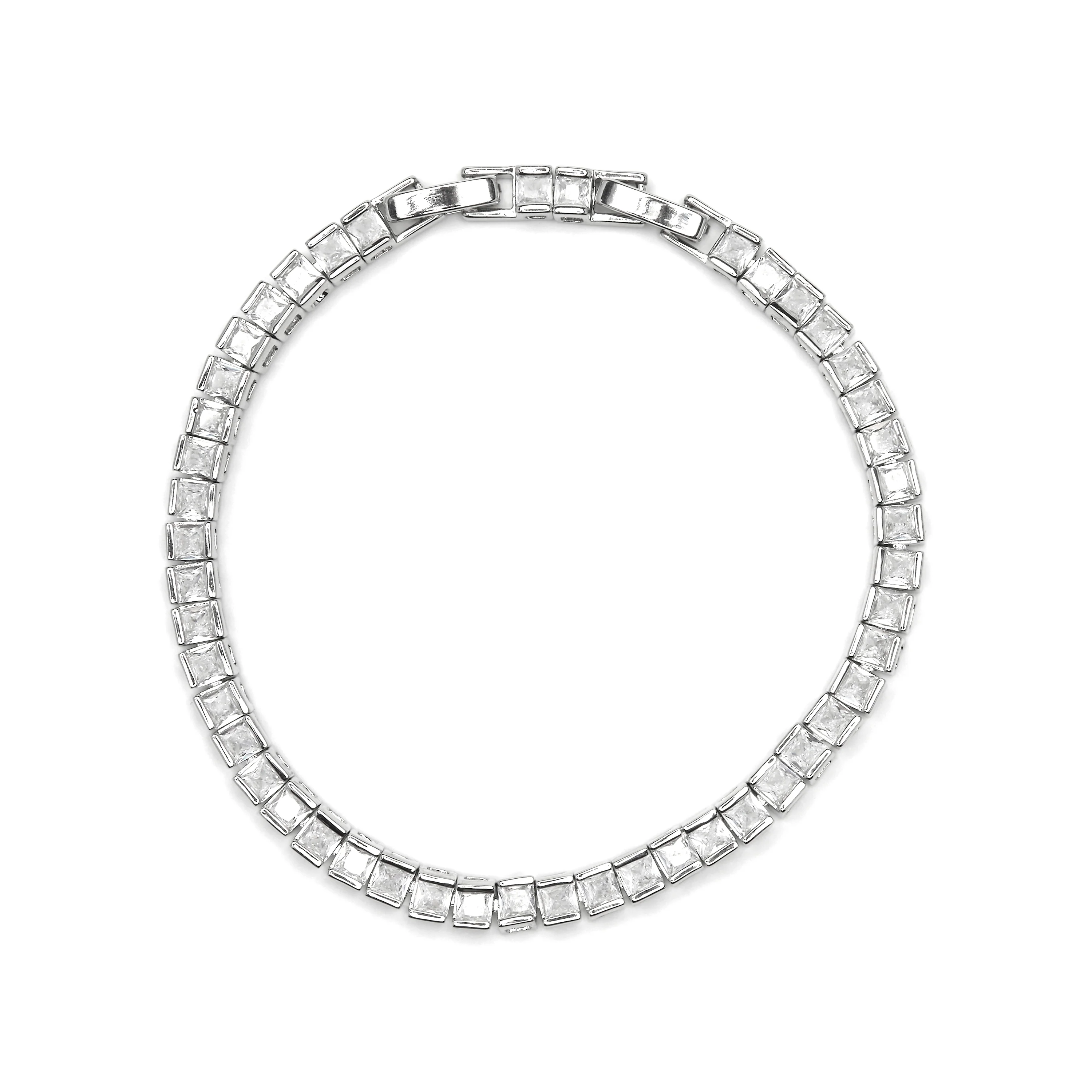 Pulsera acabado plata y Circonita Brillante - Zaix - Image 3