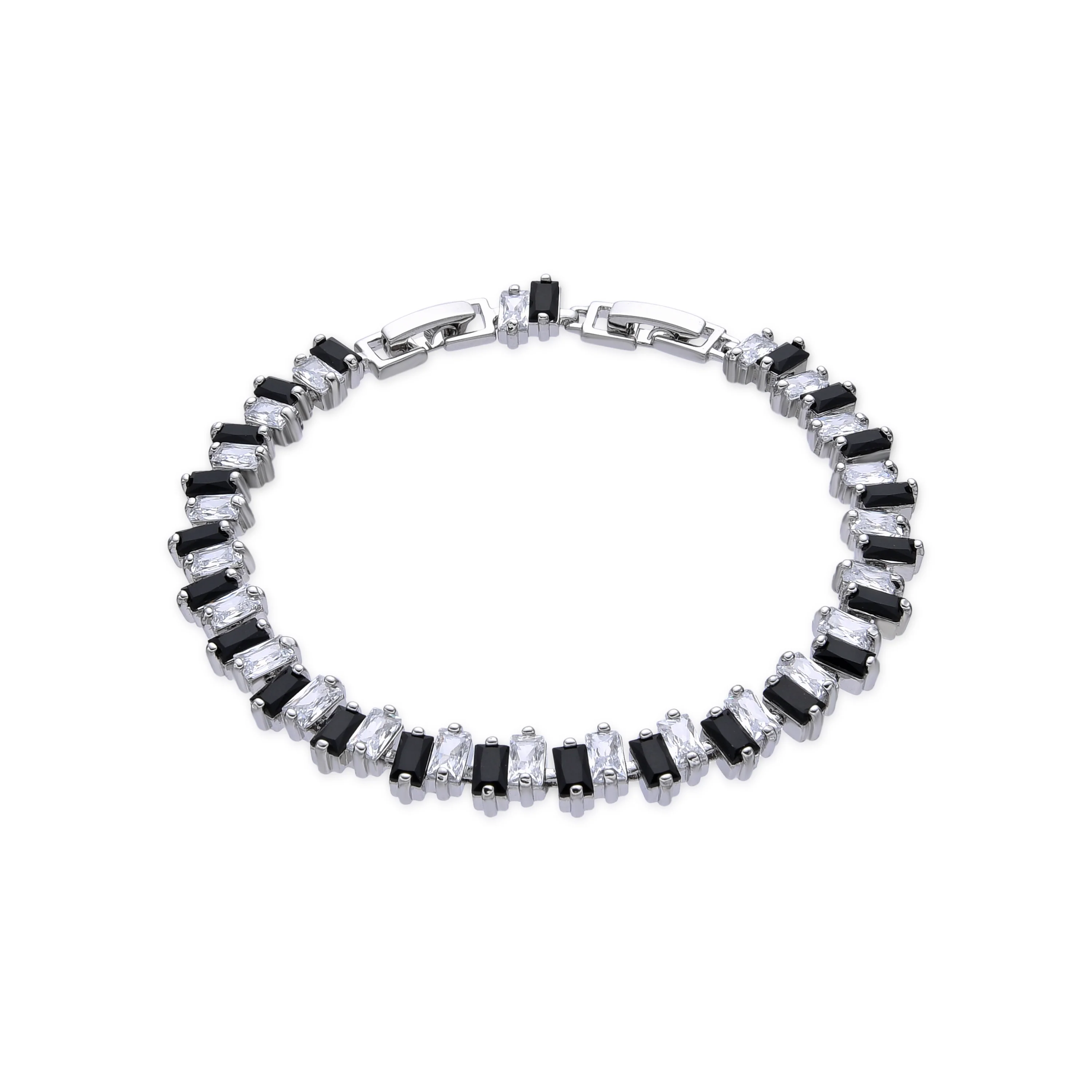 Pulsera acabado plata y Circonita Multicolor - Sifrit