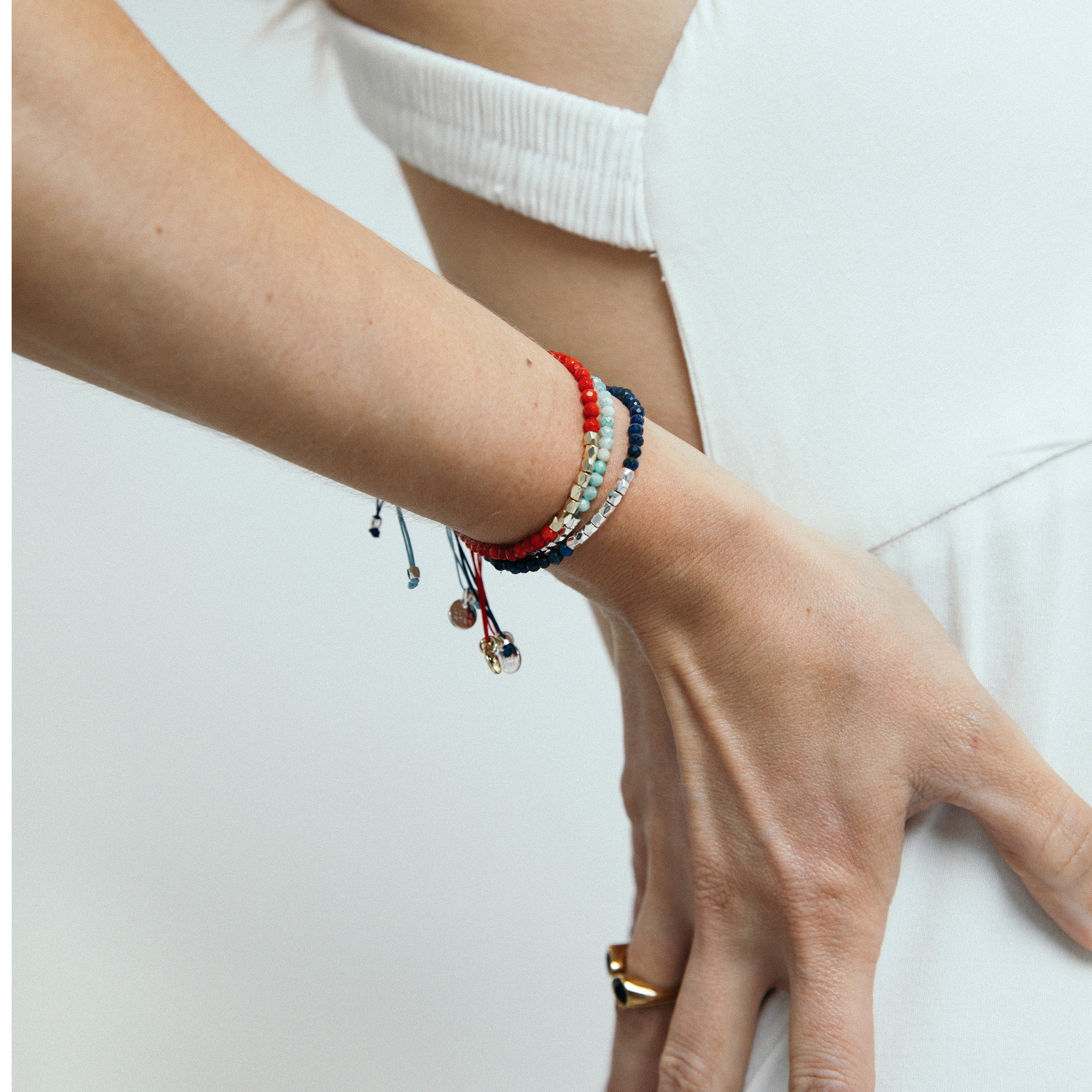 Pulsera acabado plata y Amazonita - Likah - Image 4