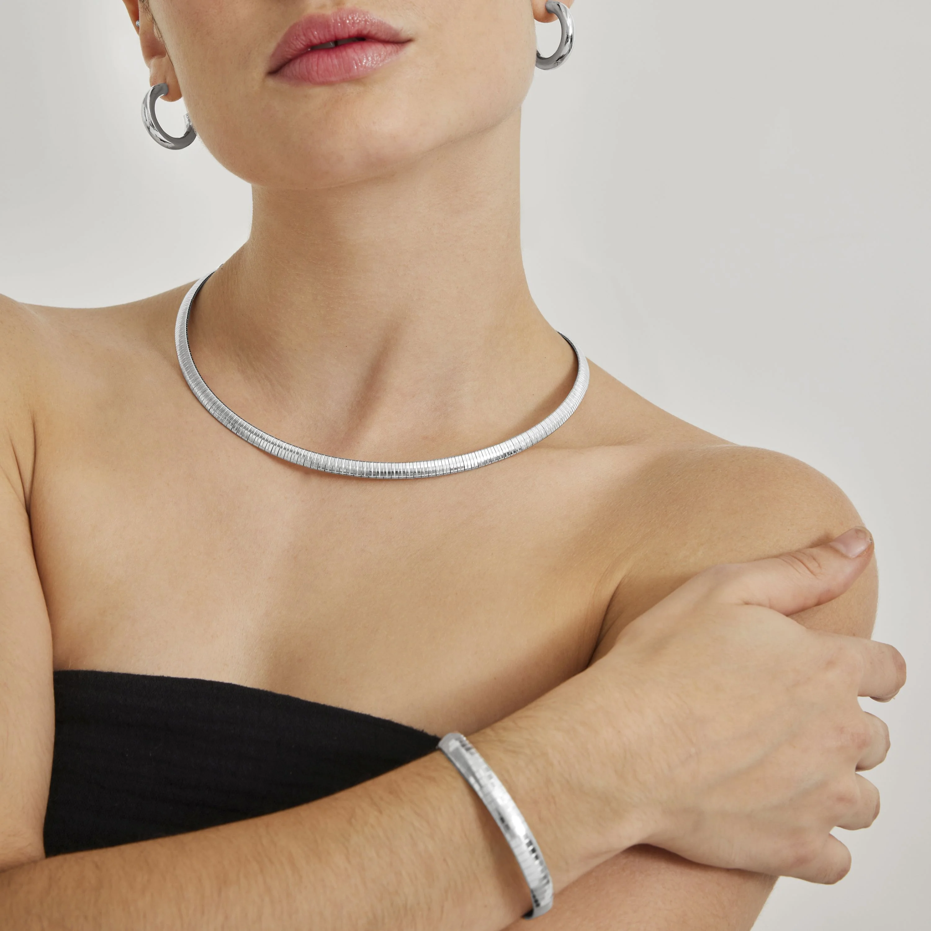 Pulsera acabada en rodio - Yla - Image 2