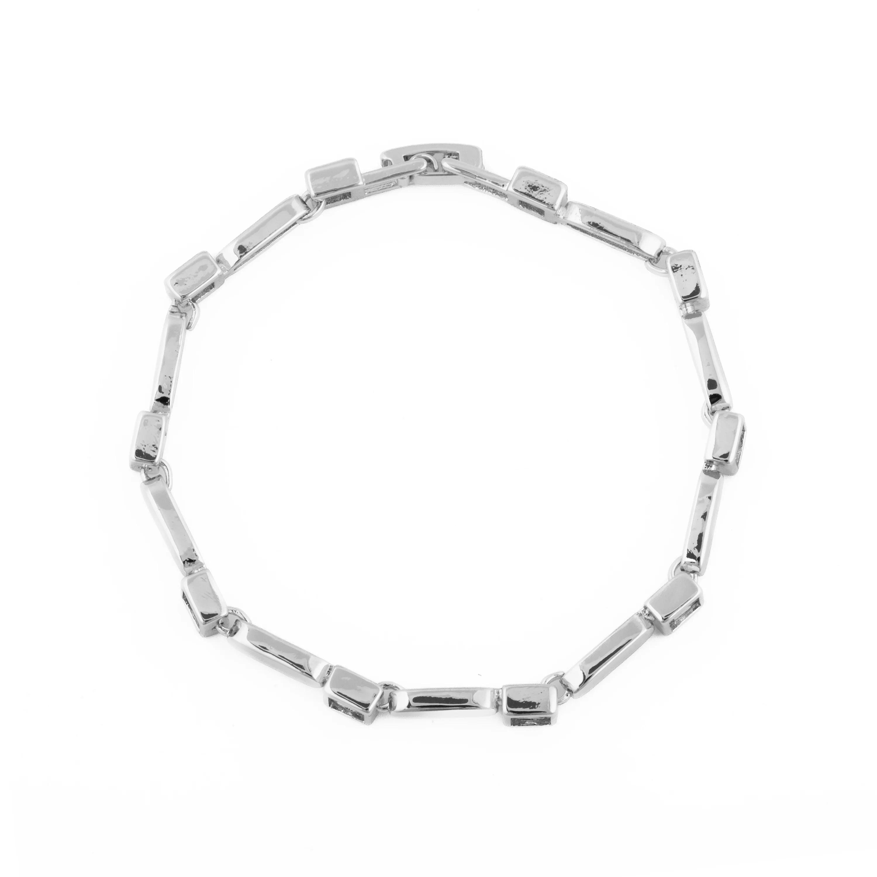 Pulsera de Circonita Brillante acabado en rodio - Aslion - Image 3