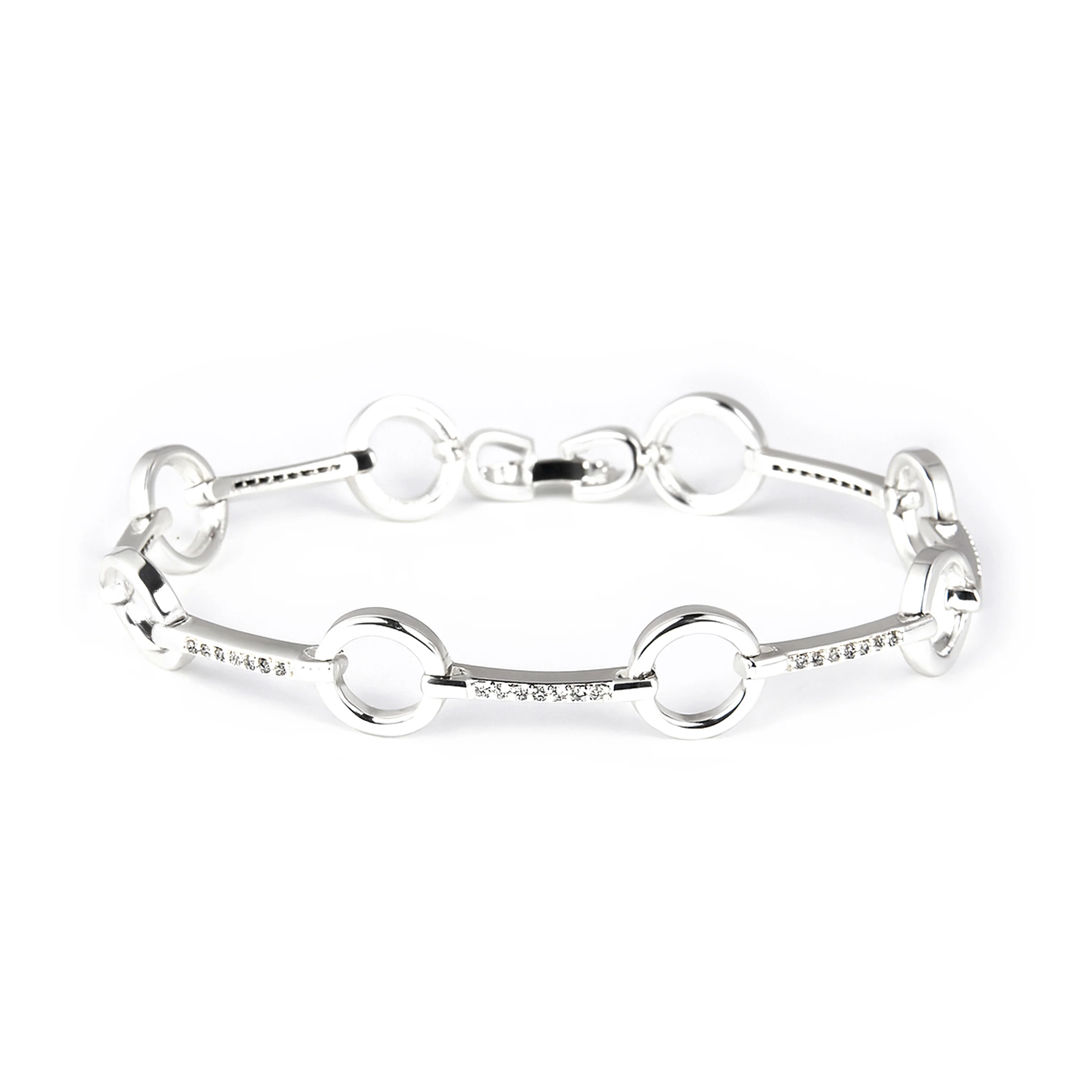 Pulsera de Circonita Brillante acabado en rodio - Dimaran